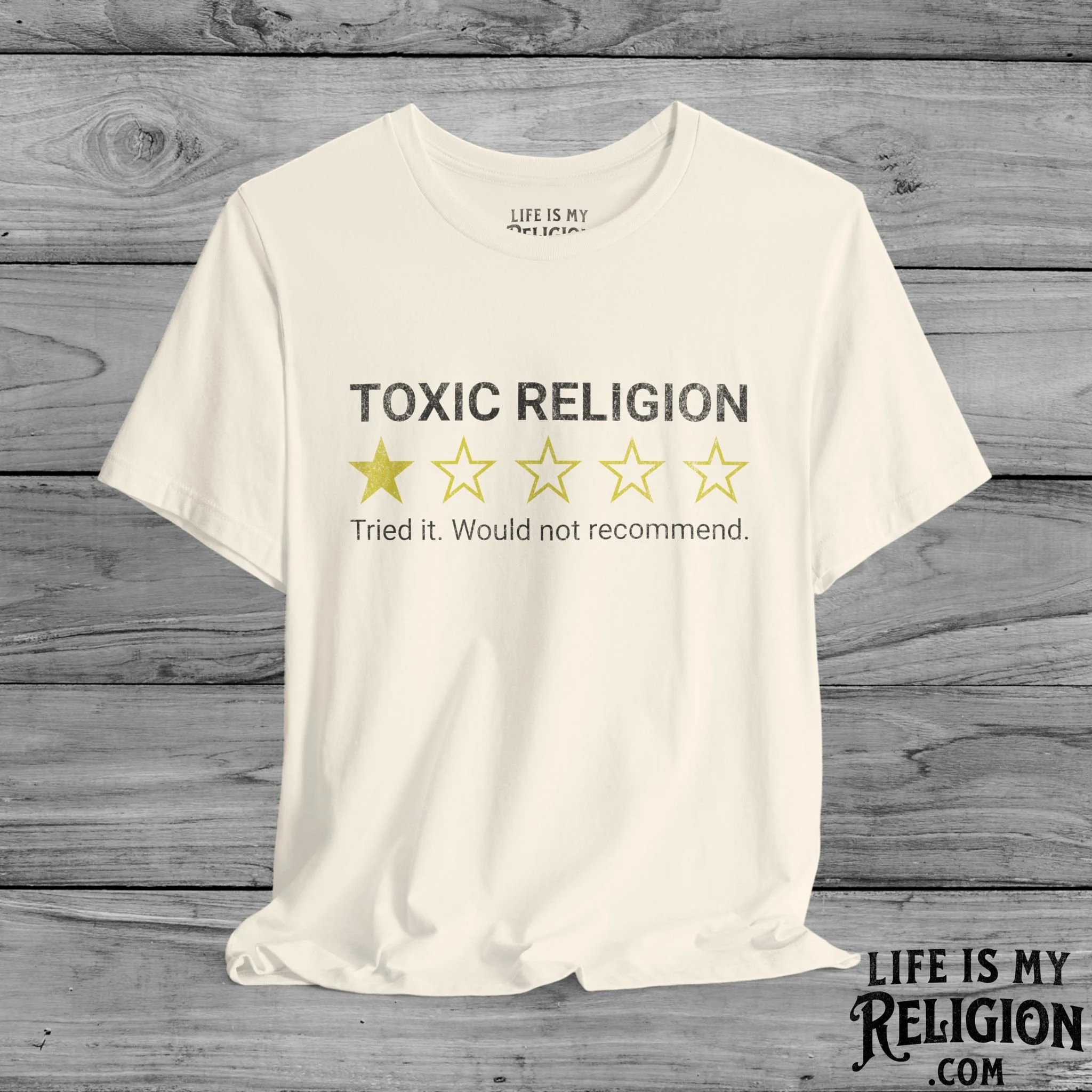 Toxic Religion: One Star Rating - Short Sleeve Tee