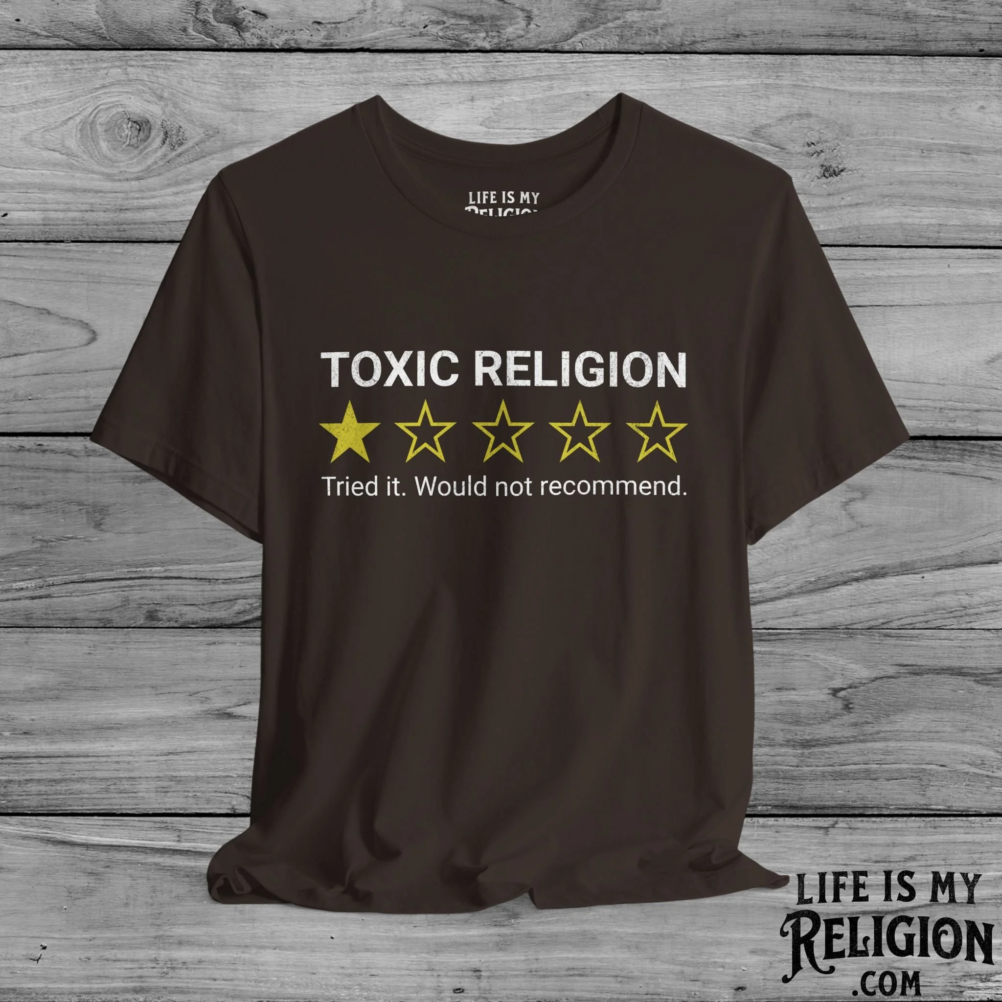Toxic Religion: One Star Rating - Short Sleeve Tee
