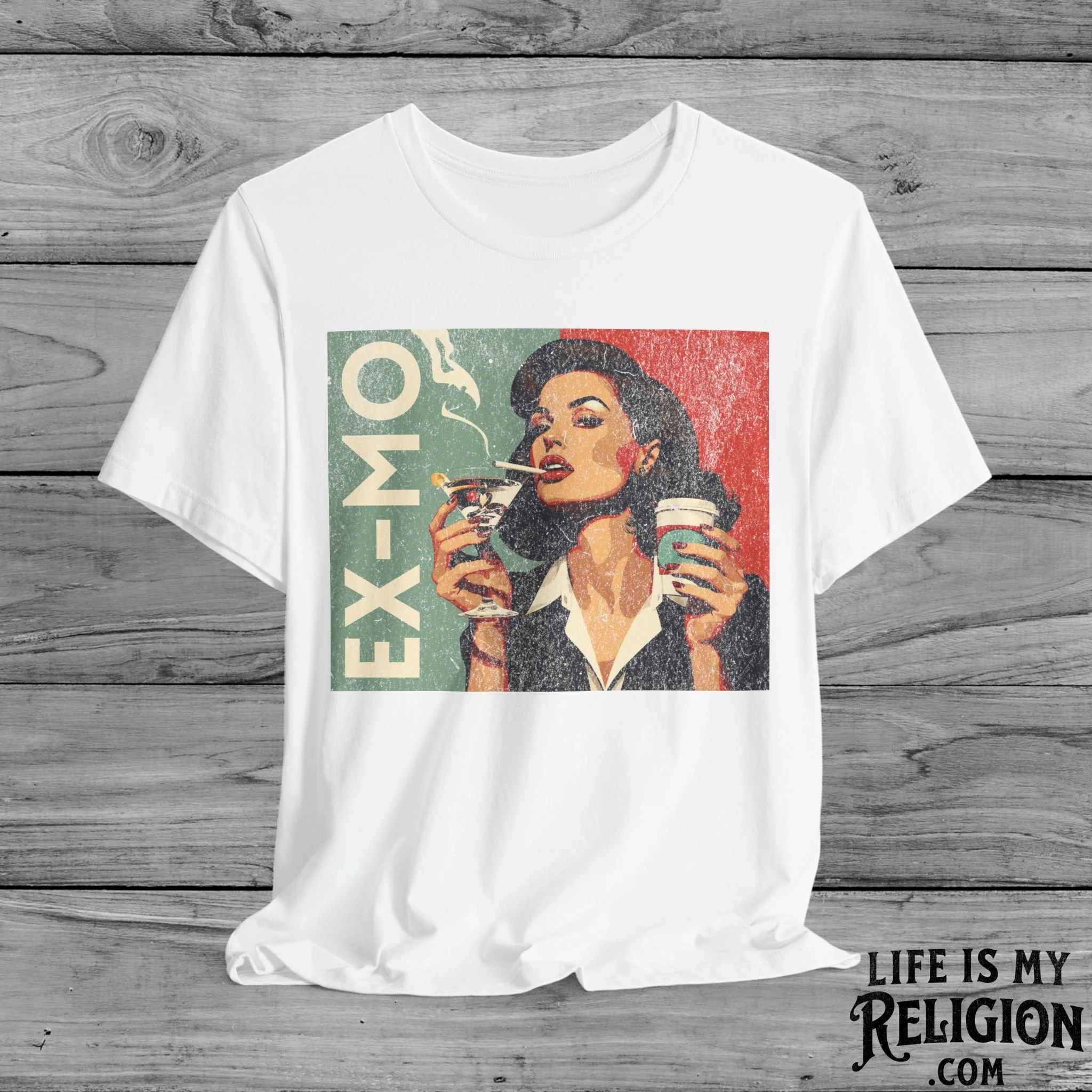 Ex-Mo Woman Enjoying One of Each (Landscape Design) - Short Sleeve Tee