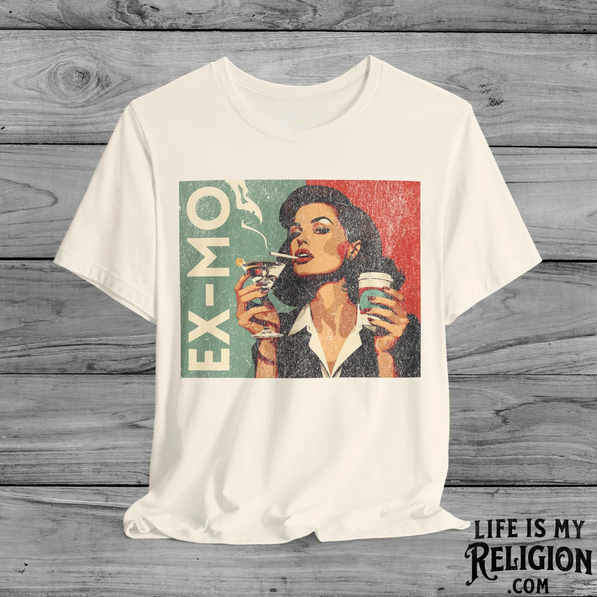 Ex-Mo Woman Enjoying One of Each (Landscape Design) - Short Sleeve Tee