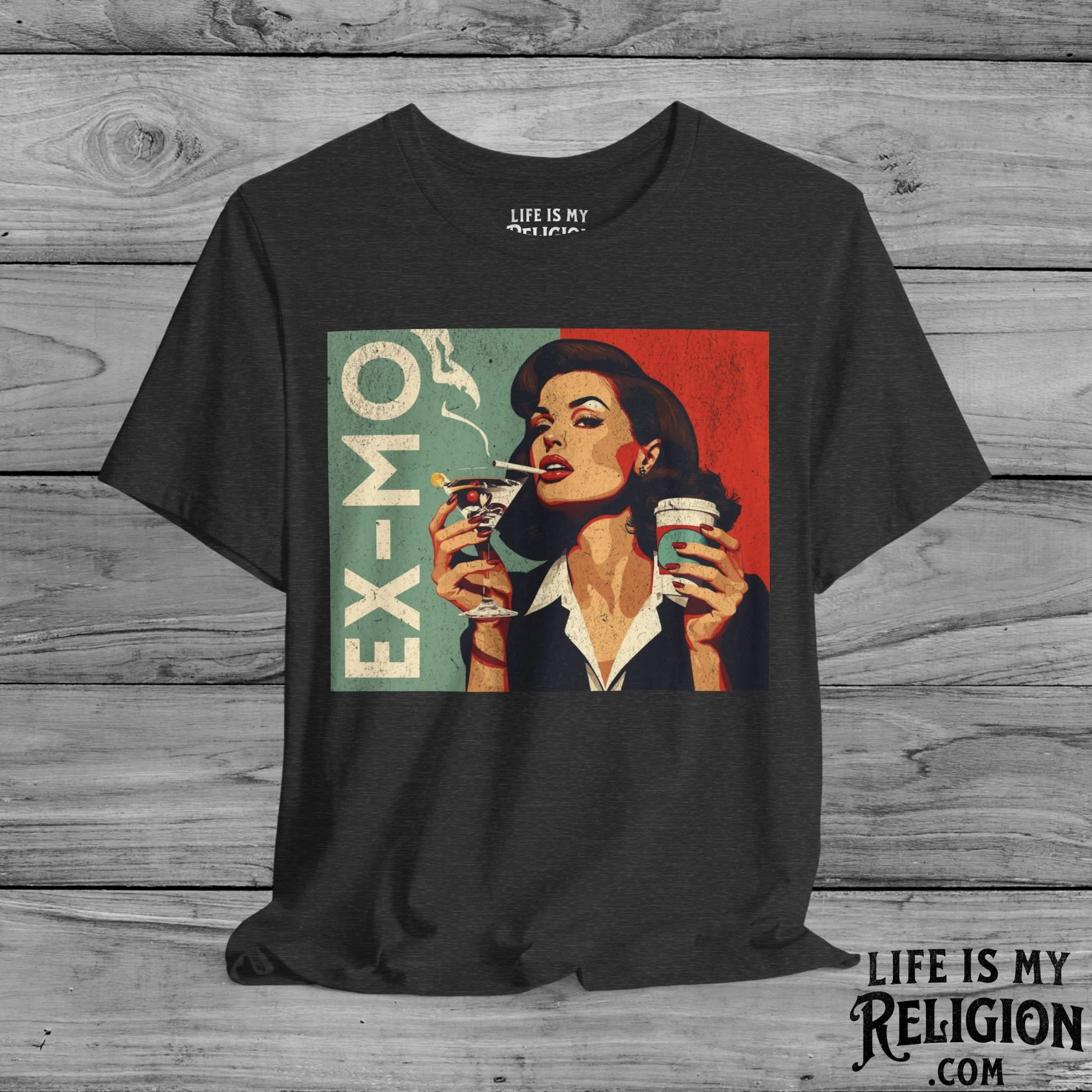 Ex-Mo Woman Enjoying One of Each (Landscape Design) - Short Sleeve Tee