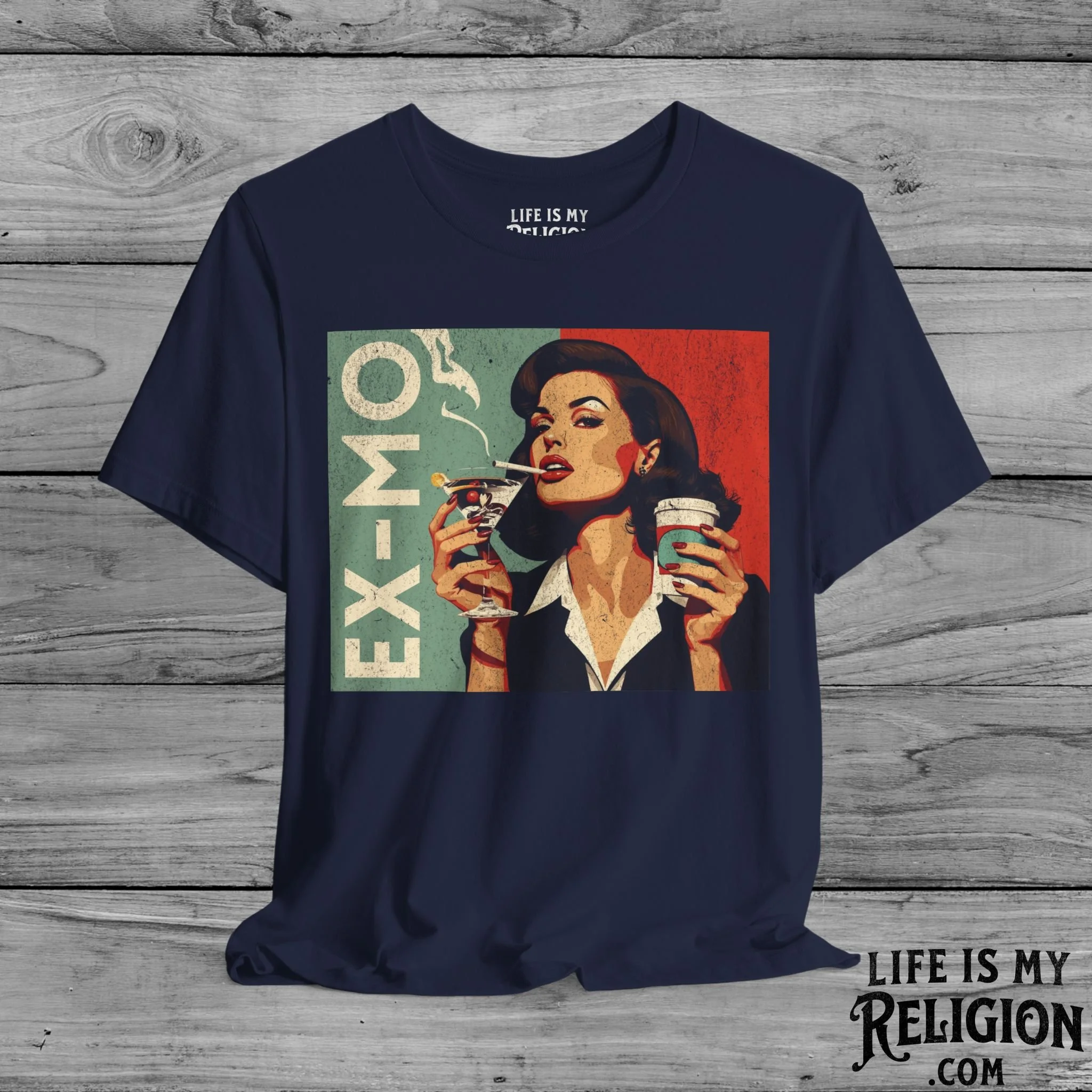 Ex-Mo Woman Enjoying One of Each (Landscape Design) - Short Sleeve Tee