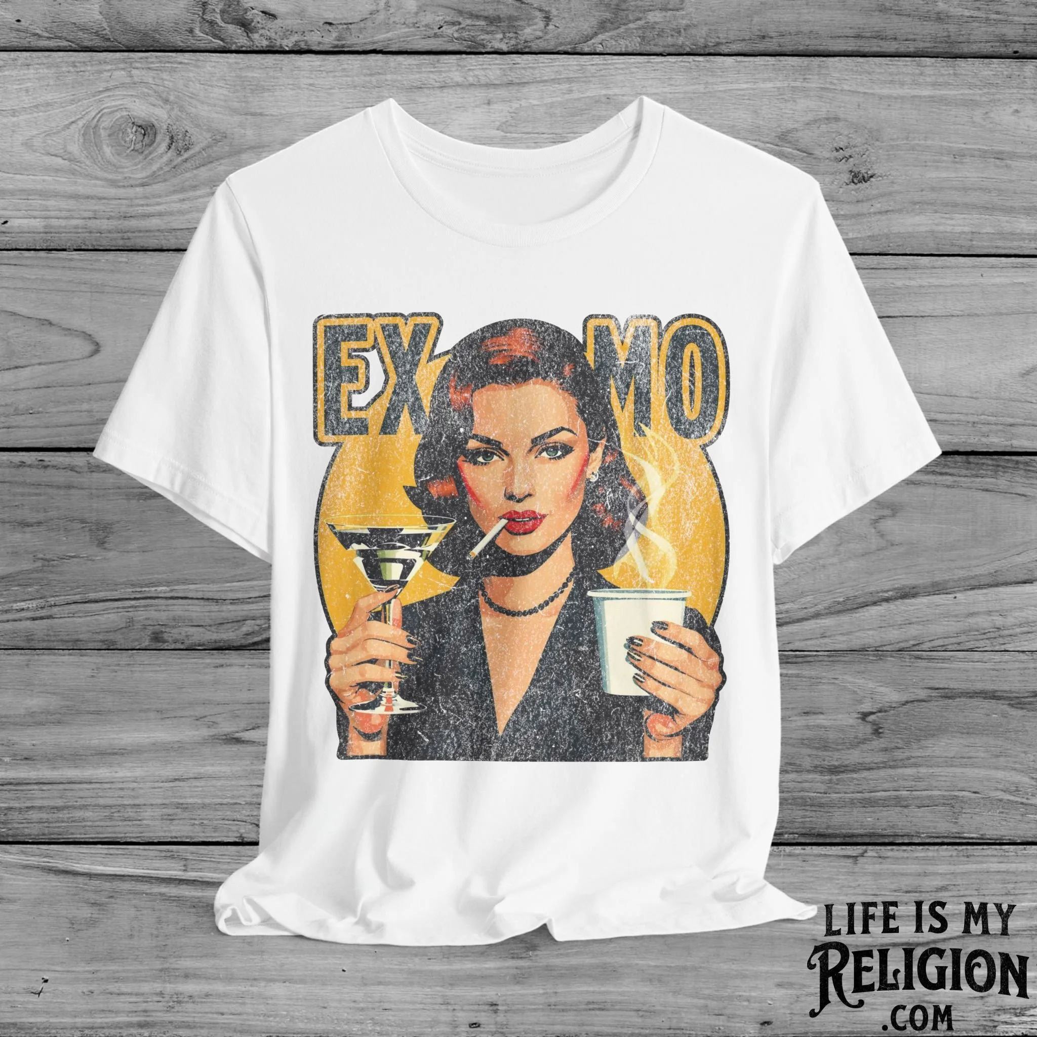 Ex-Mo Woman Enjoying One of Each (Portrait Design) - Short Sleeve Tee