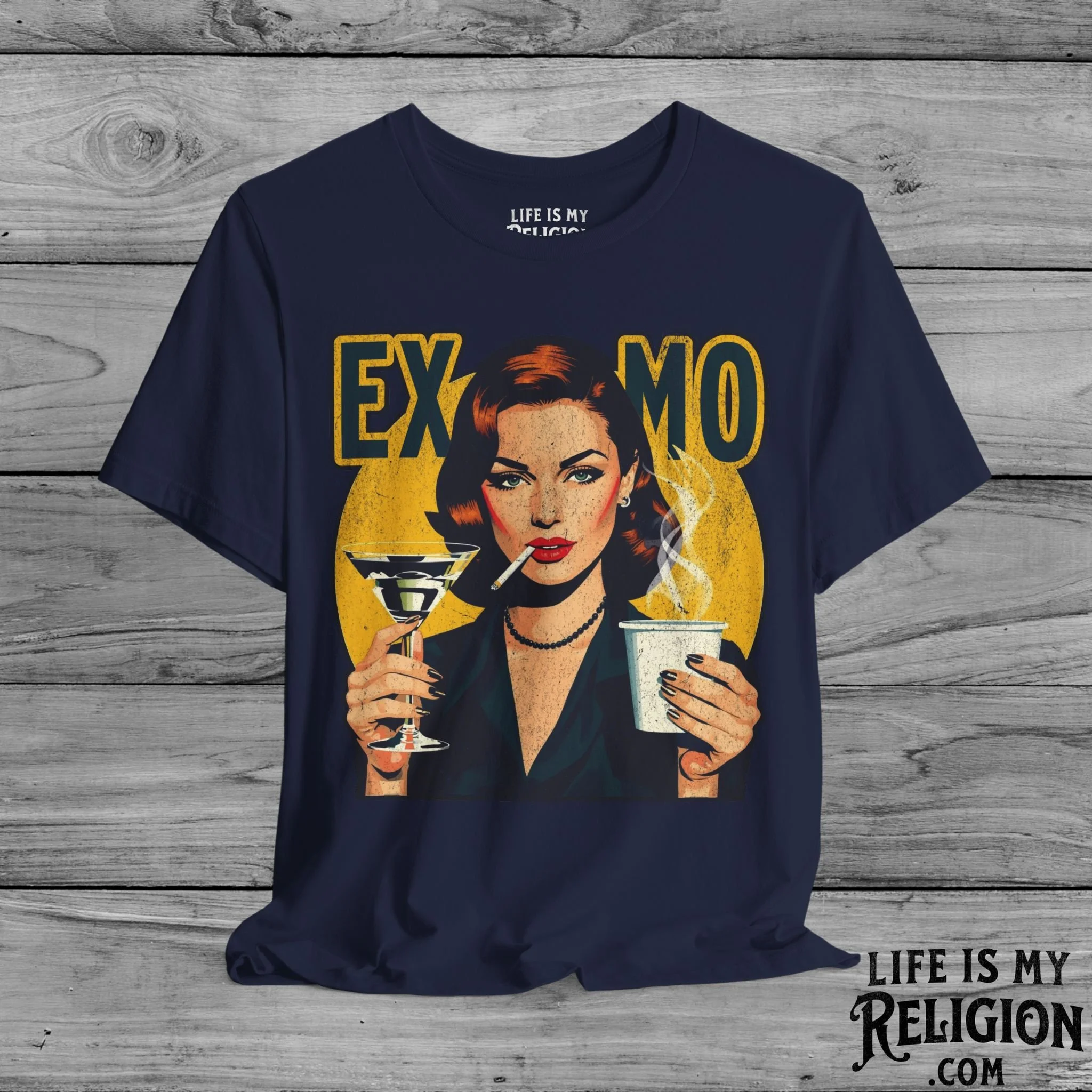 Ex-Mo Woman Enjoying One of Each (Portrait Design) - Short Sleeve Tee