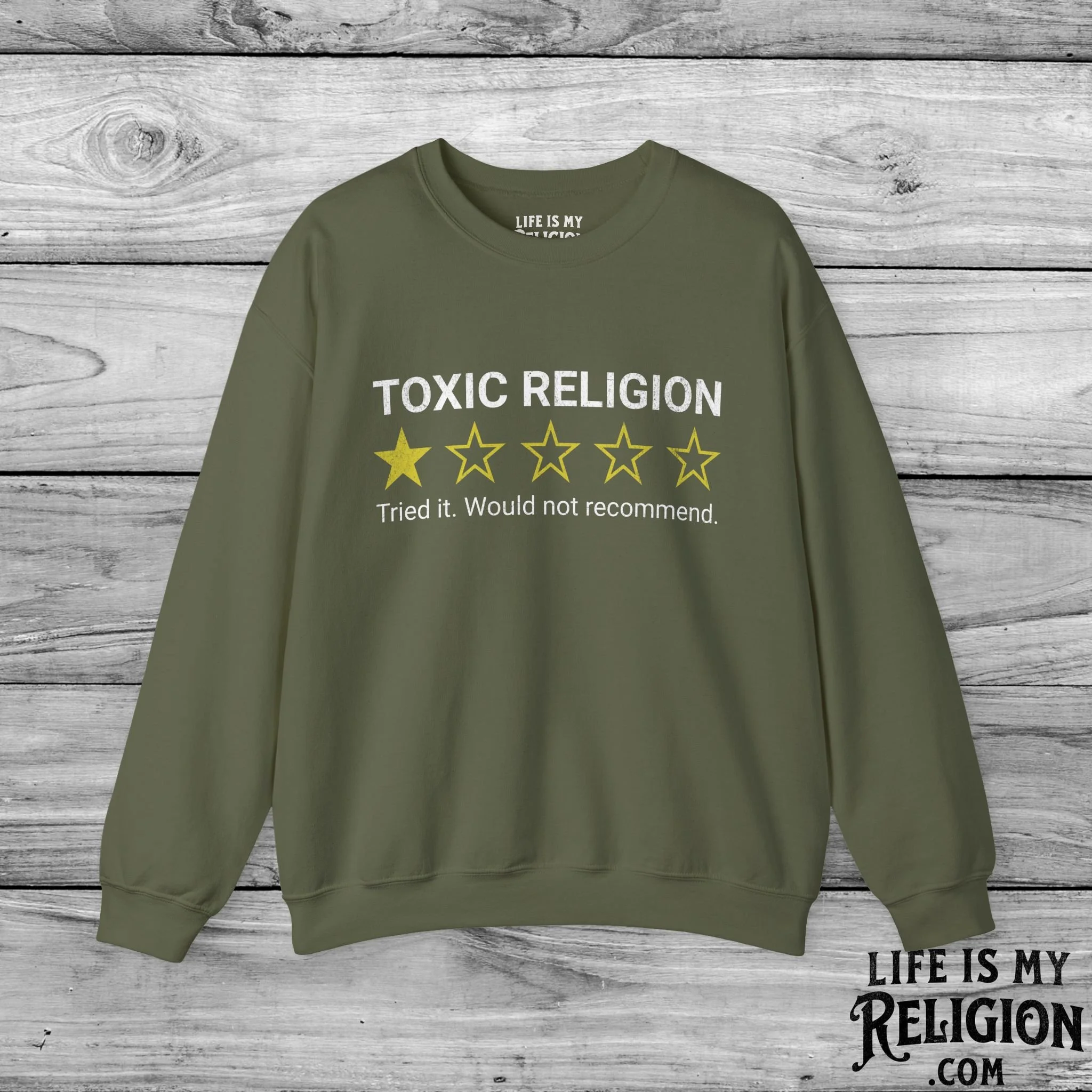 Toxic Religion: One Star Rating - Crewneck Sweatshirt