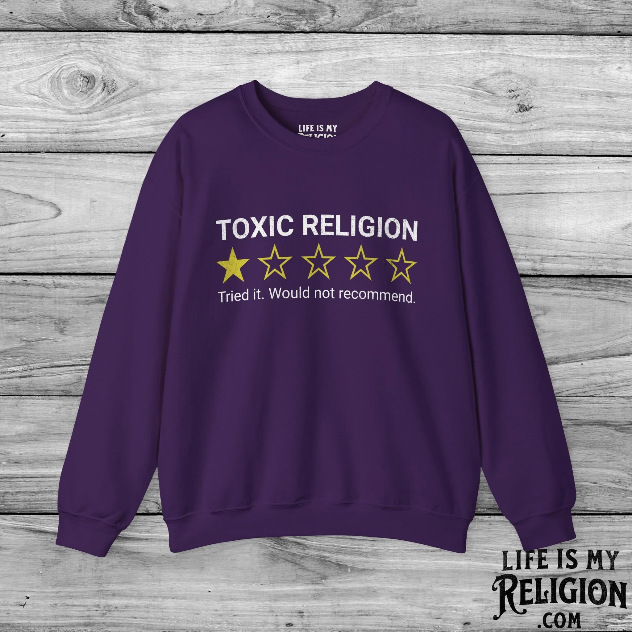 Toxic Religion: One Star Rating - Crewneck Sweatshirt