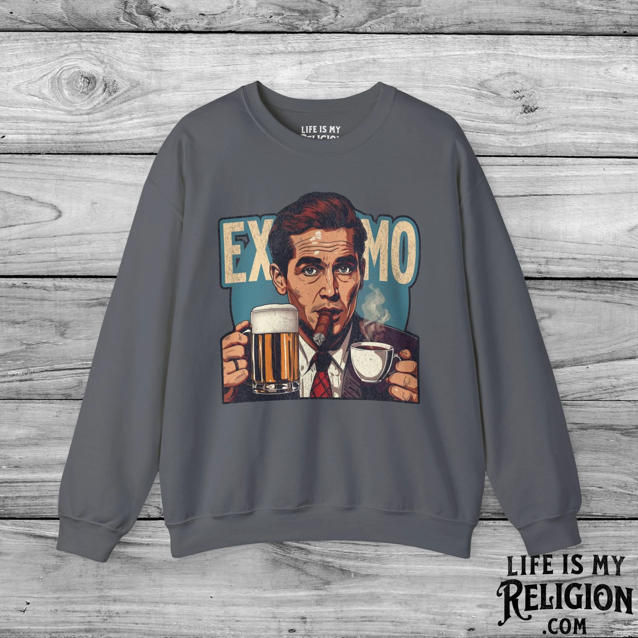 Ex-Mo Man Enjoying One of Each - Crewneck Sweatshirt