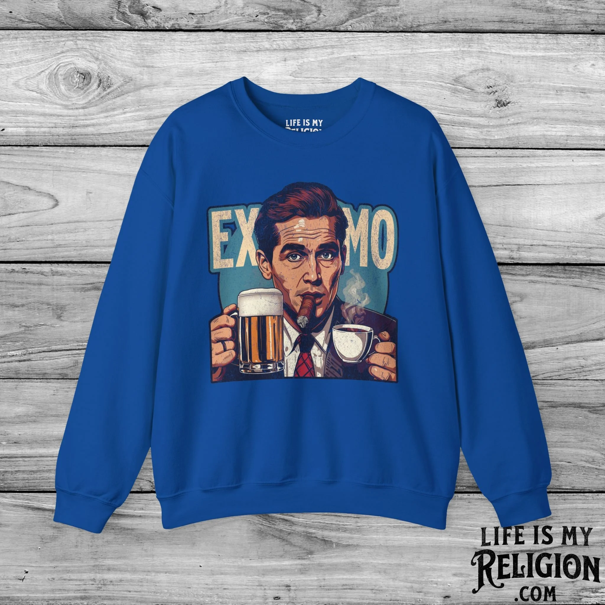 Ex-Mo Man Enjoying One of Each - Crewneck Sweatshirt