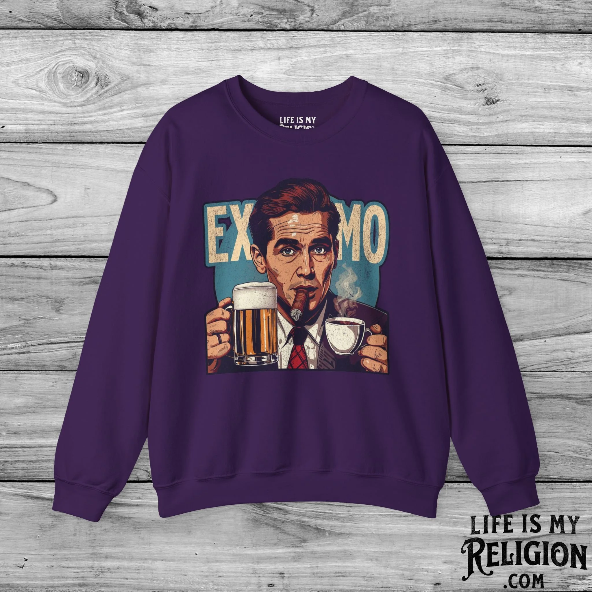 Ex-Mo Man Enjoying One of Each - Crewneck Sweatshirt