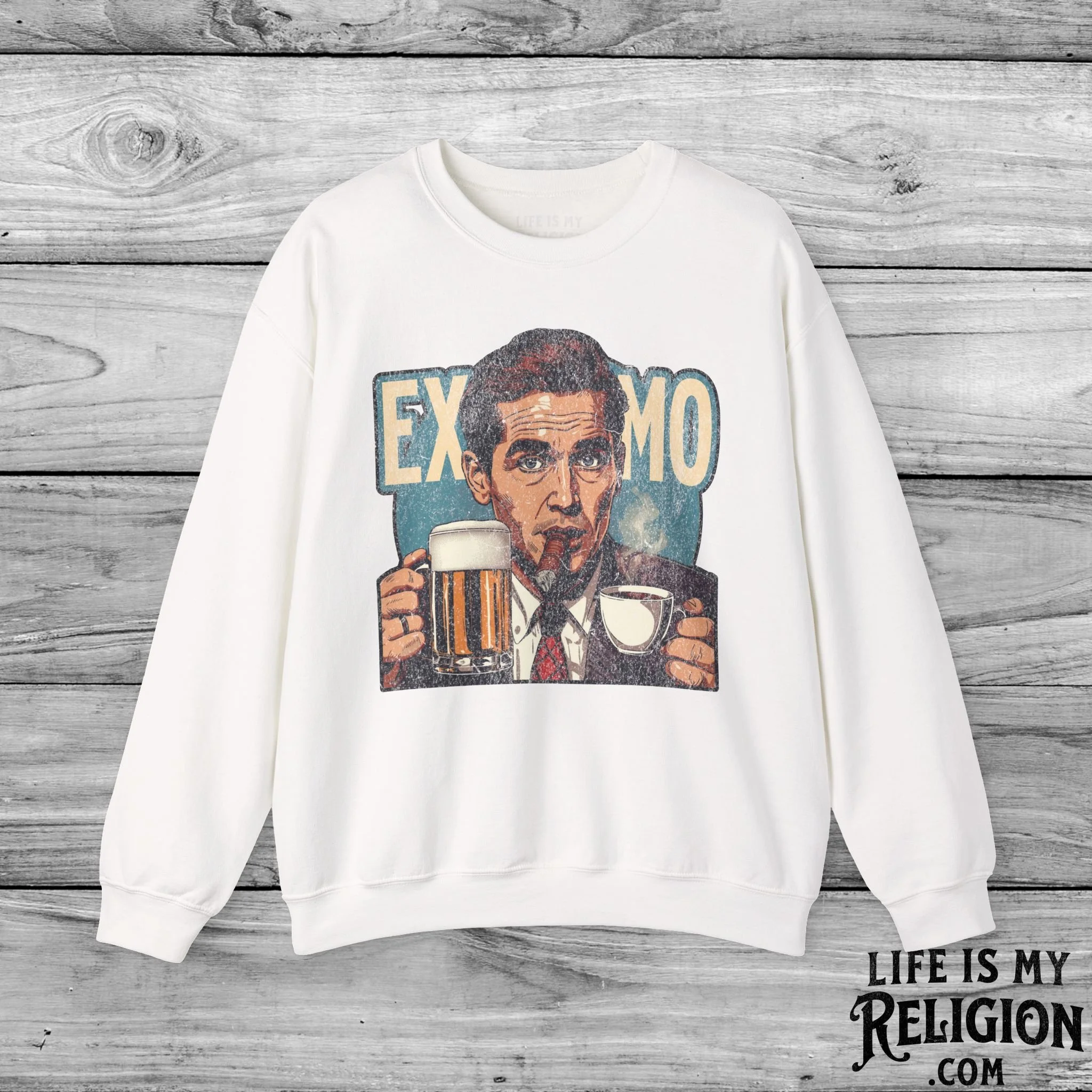 Ex-Mo Man Enjoying One of Each - Crewneck Sweatshirt