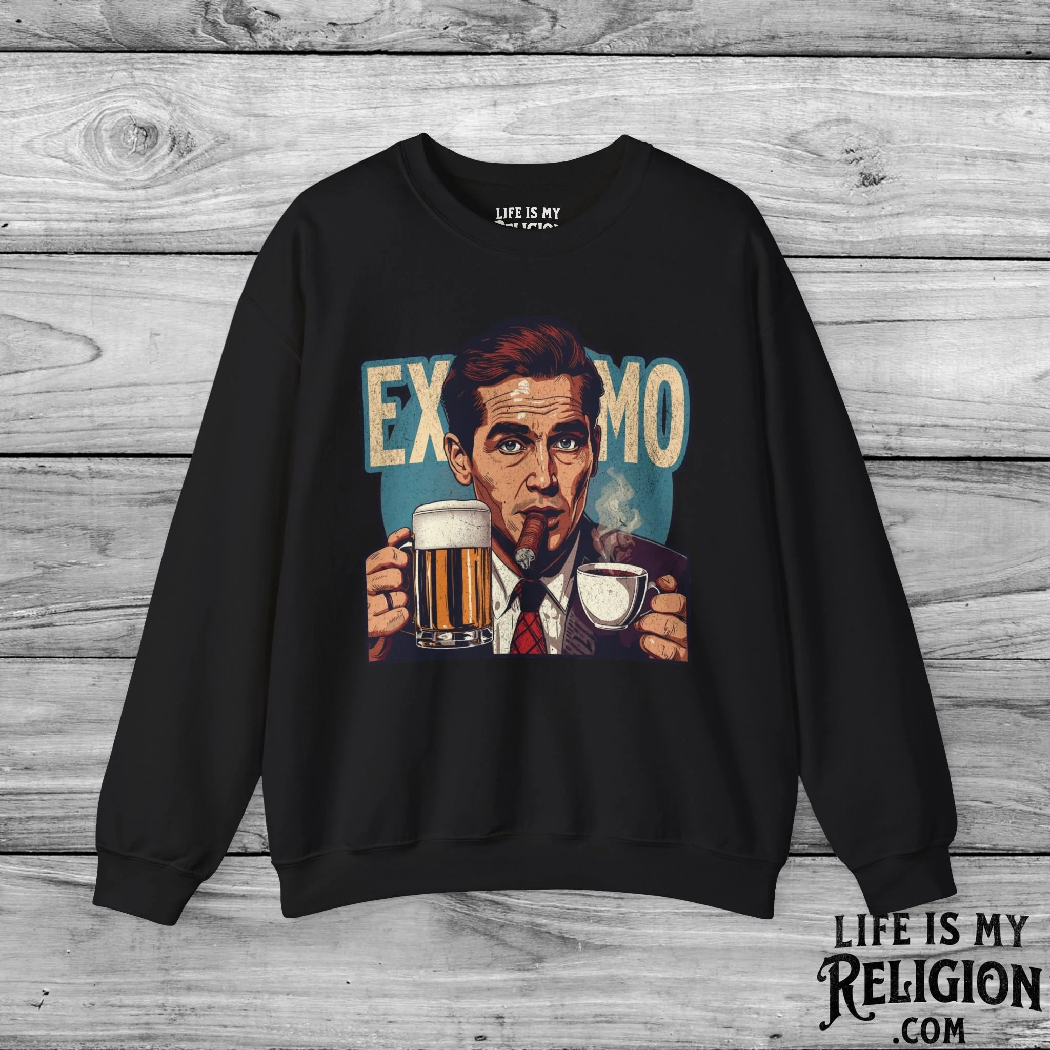 Ex-Mo Man Enjoying One of Each - Crewneck Sweatshirt