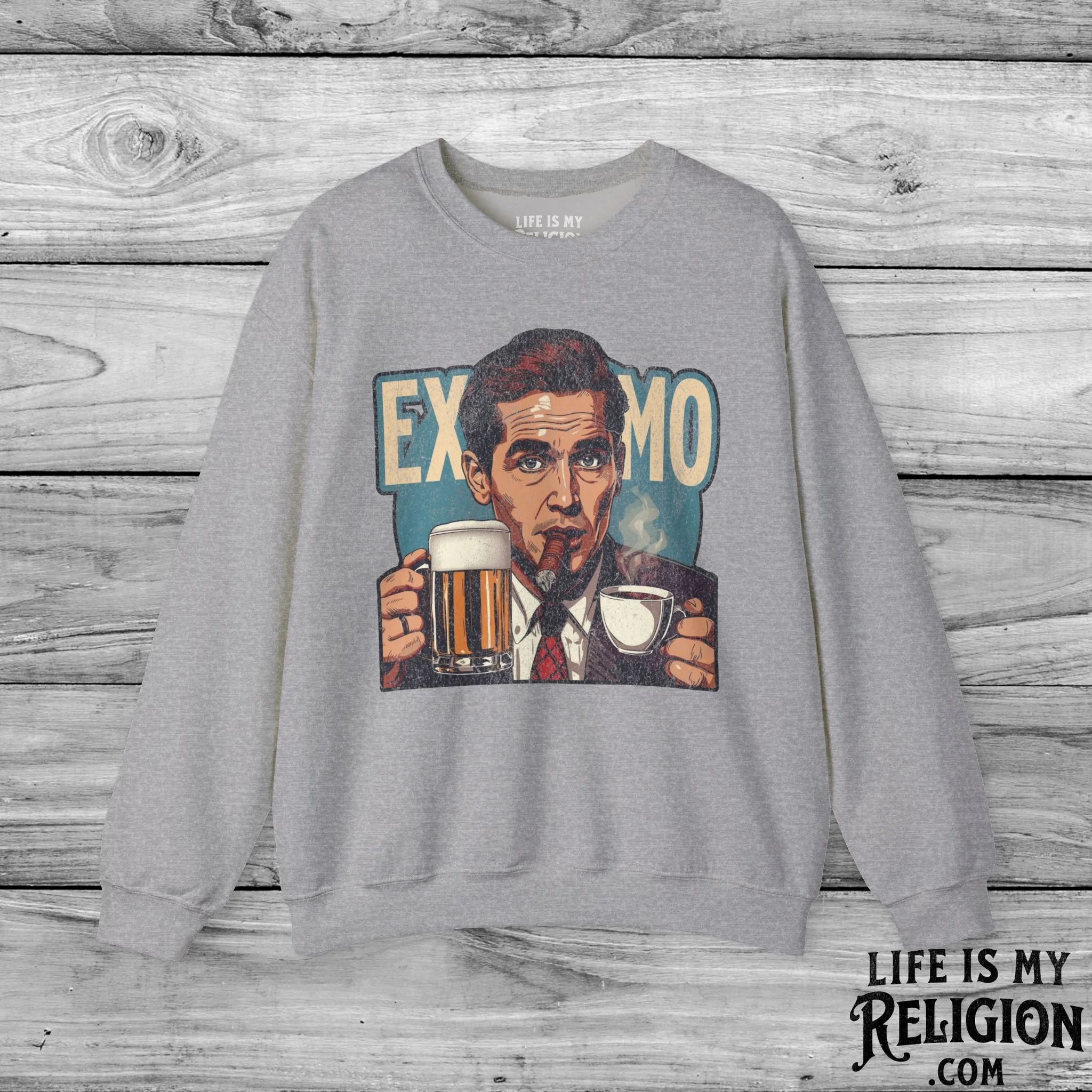 Ex-Mo Man Enjoying One of Each - Crewneck Sweatshirt
