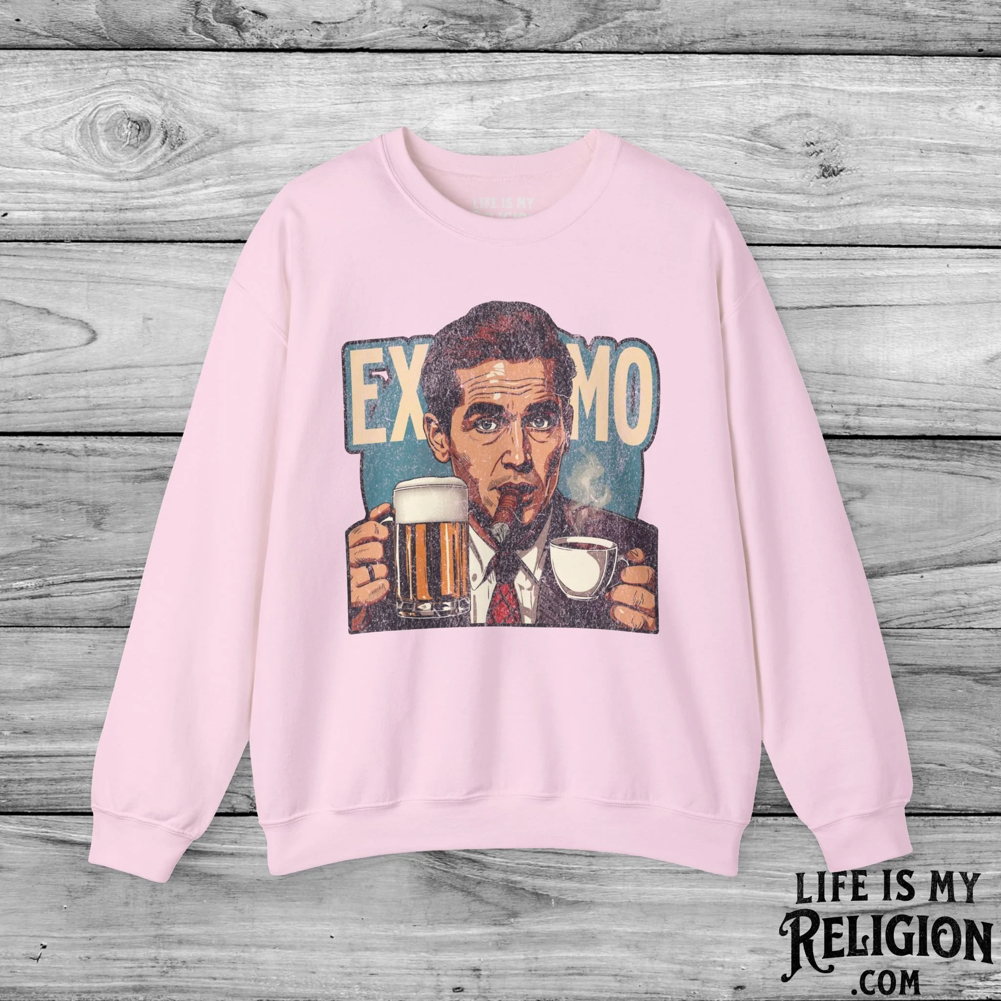 Ex-Mo Man Enjoying One of Each - Crewneck Sweatshirt