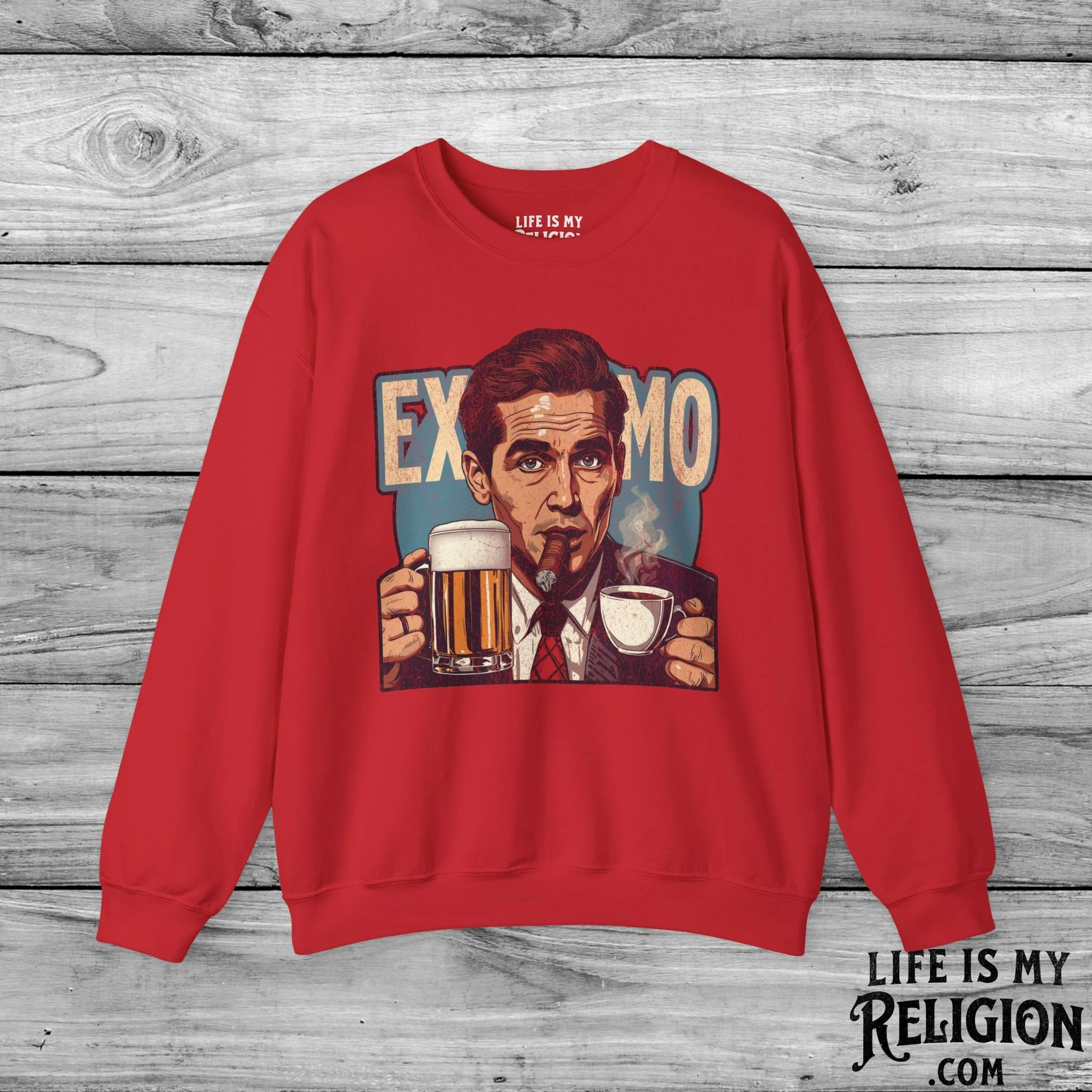 Ex-Mo Man Enjoying One of Each - Crewneck Sweatshirt