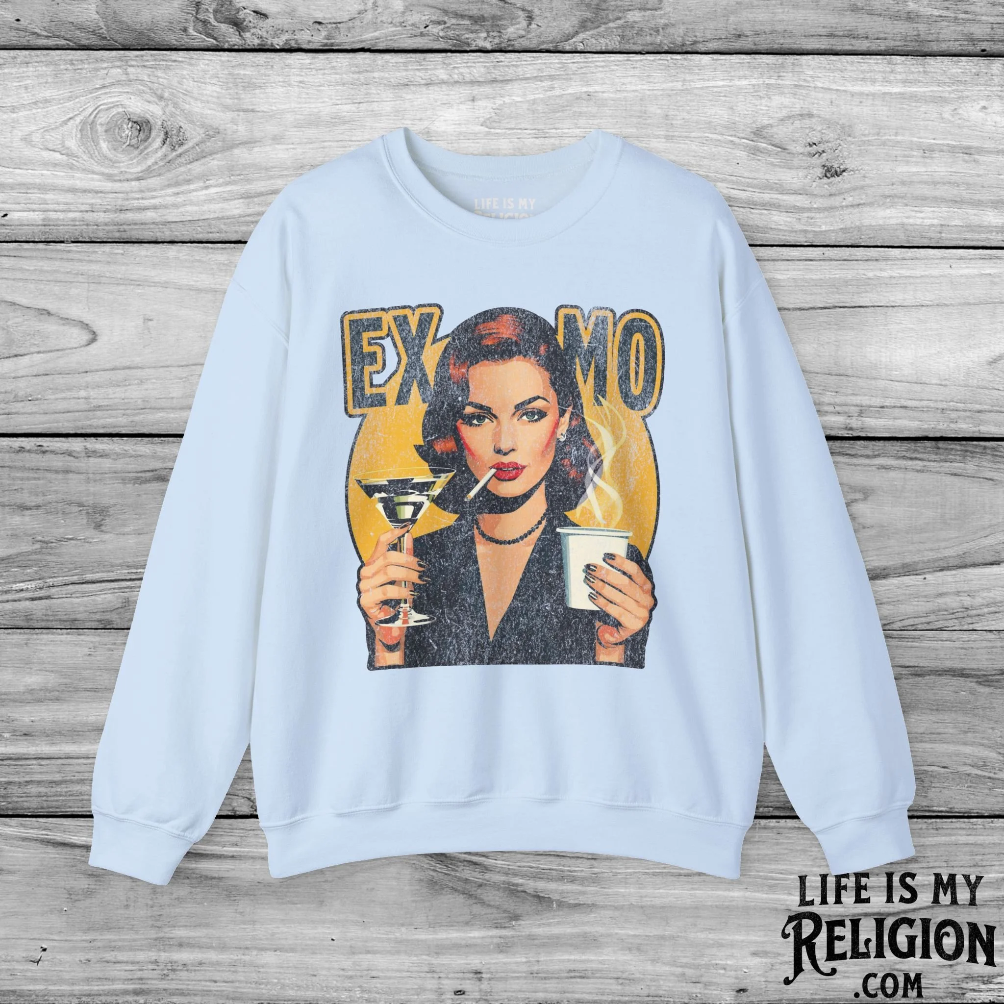 Ex-Mo Woman Enjoying One of Each (Portrait Design) - Crewneck Sweatshirt