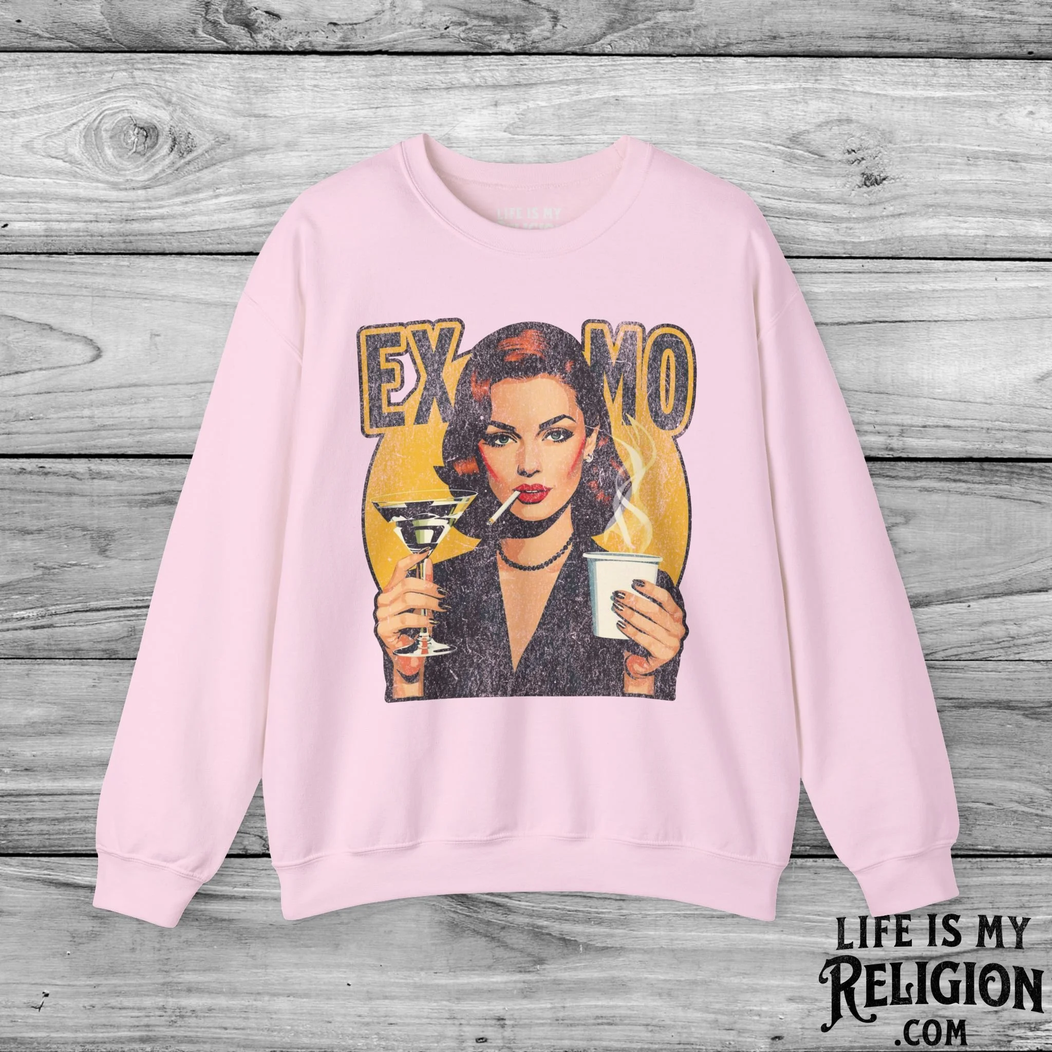 Ex-Mo Woman Enjoying One of Each (Portrait Design) - Crewneck Sweatshirt