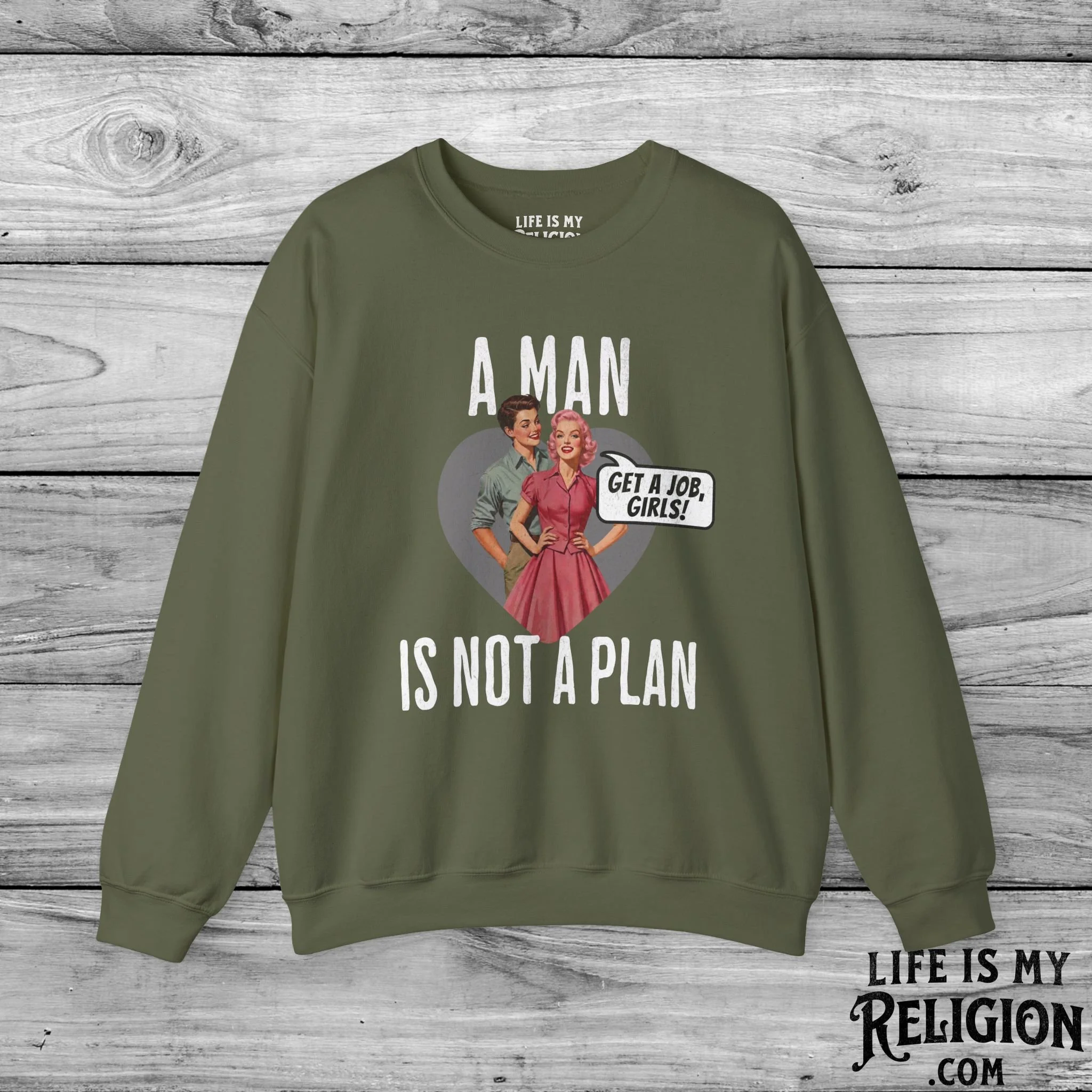A Man Is Not a Plan (Couple E) - Crewneck Sweatshirt
