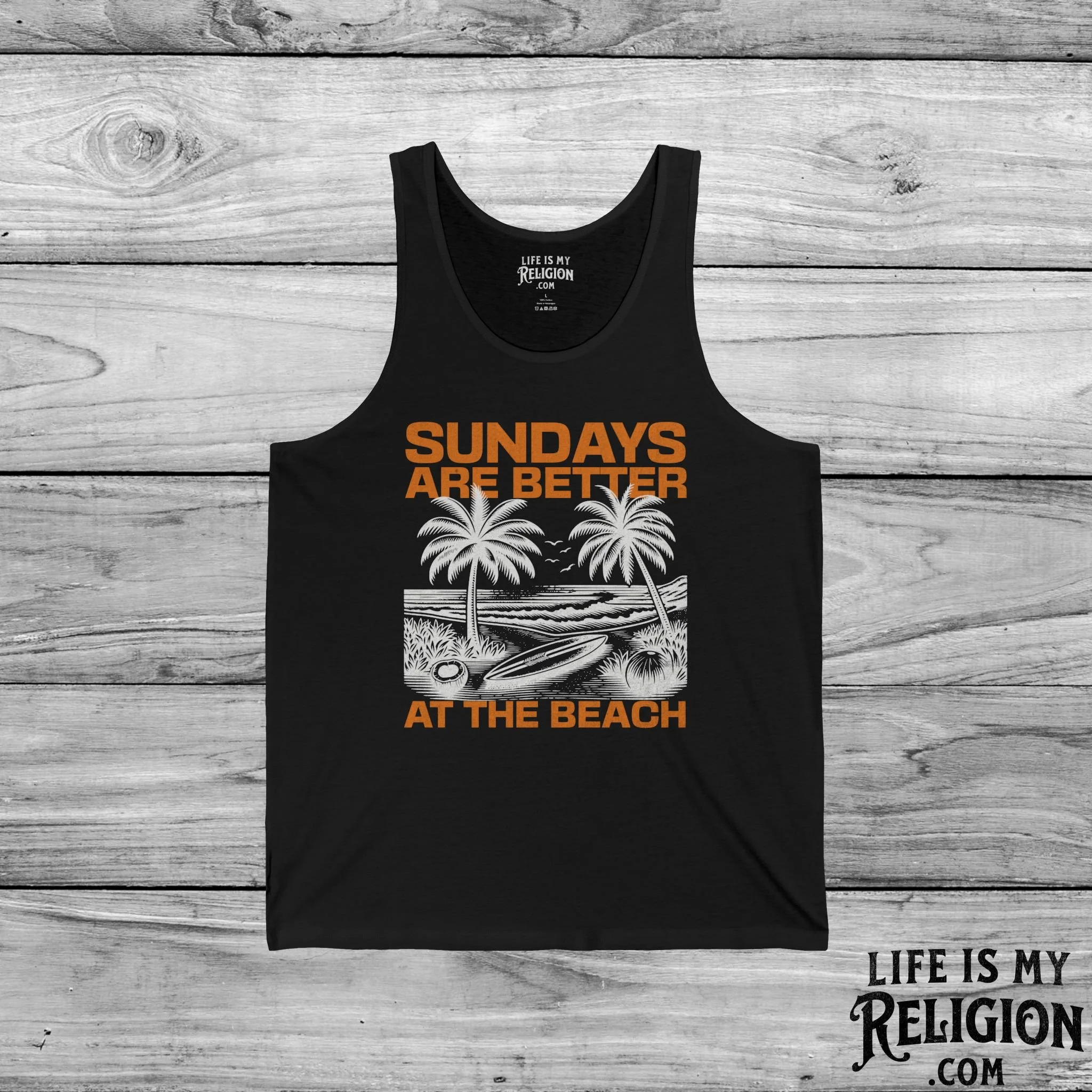 Sundays Are Better at the Beach - Unisex Jersey Tank
