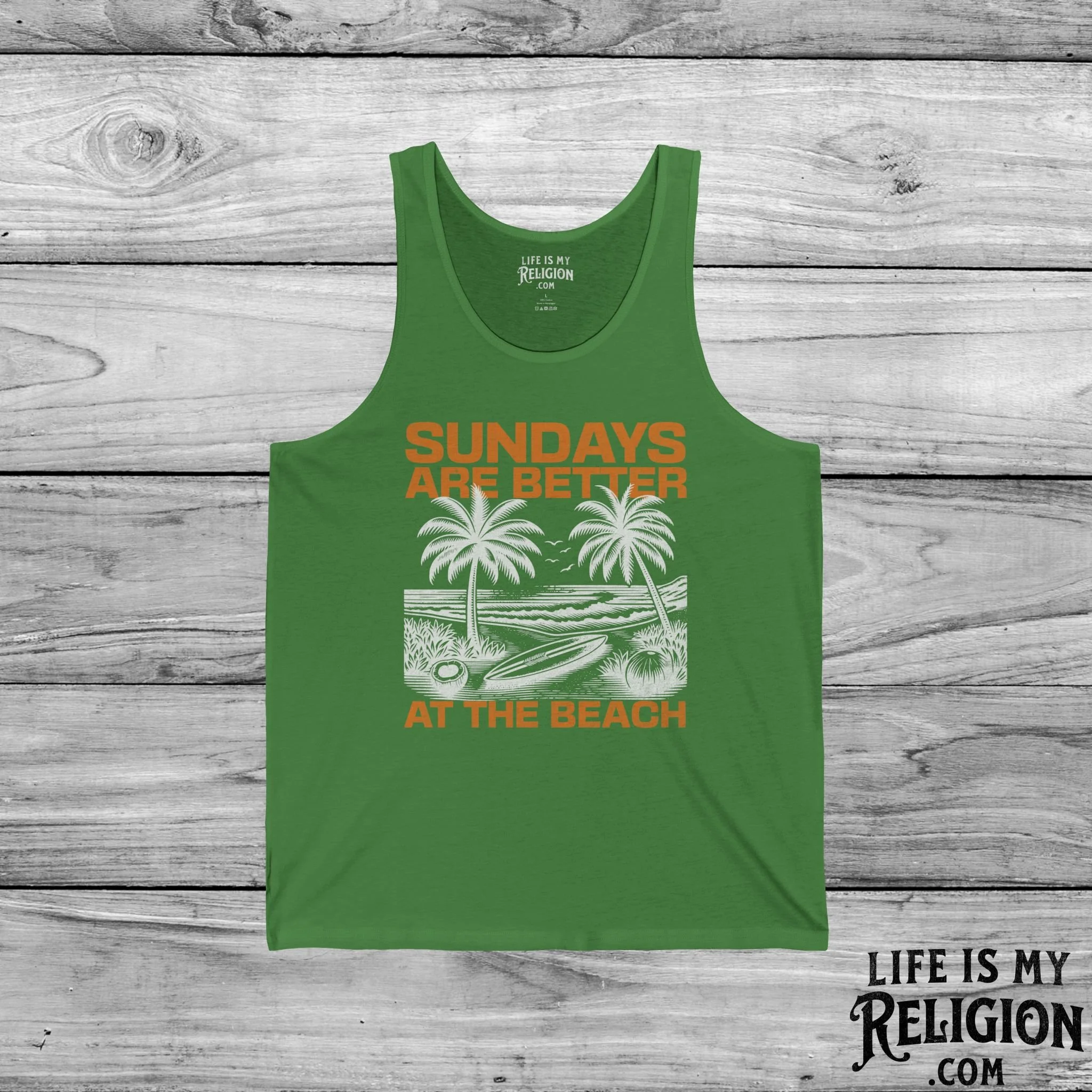 Sundays Are Better at the Beach - Unisex Jersey Tank