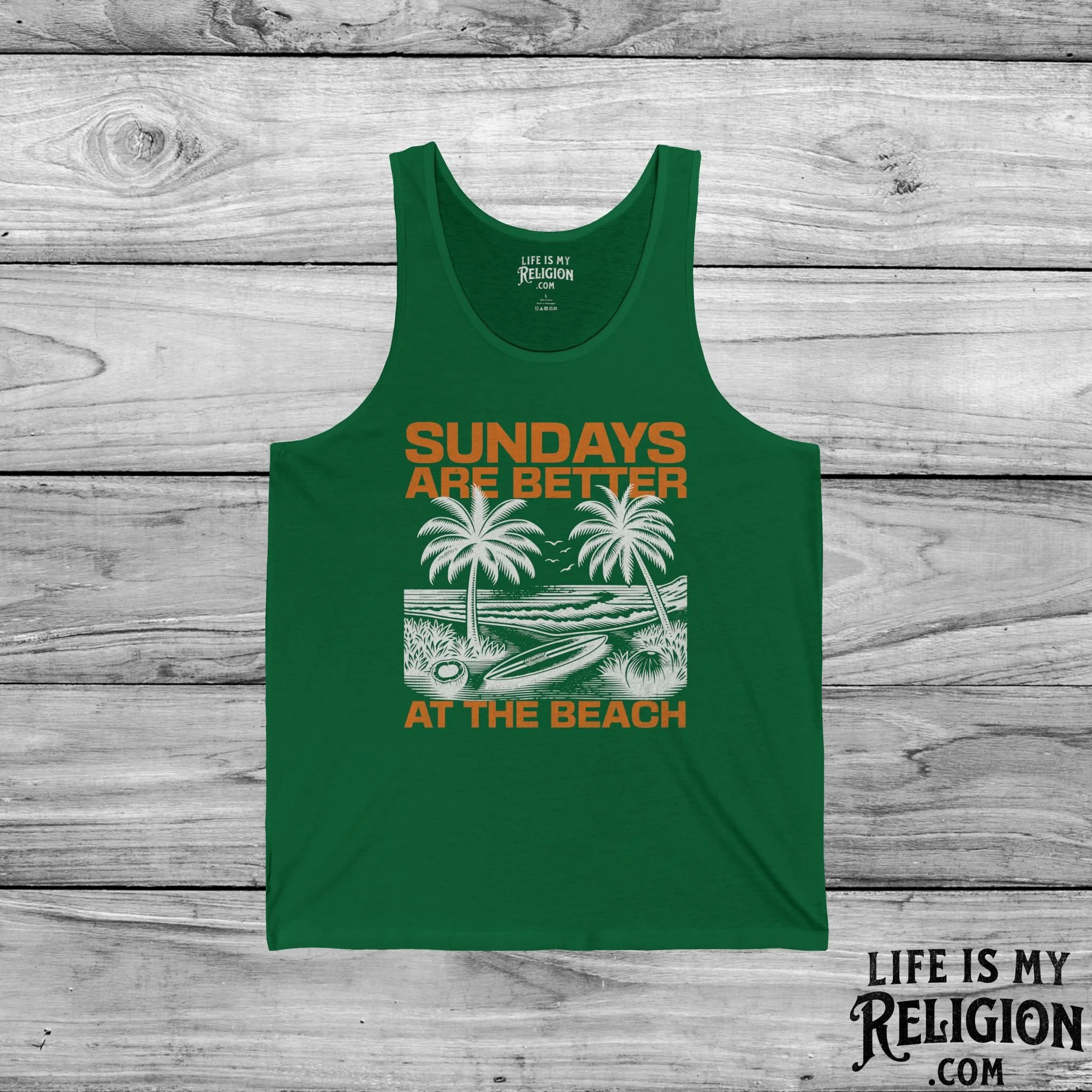 Sundays Are Better at the Beach - Unisex Jersey Tank