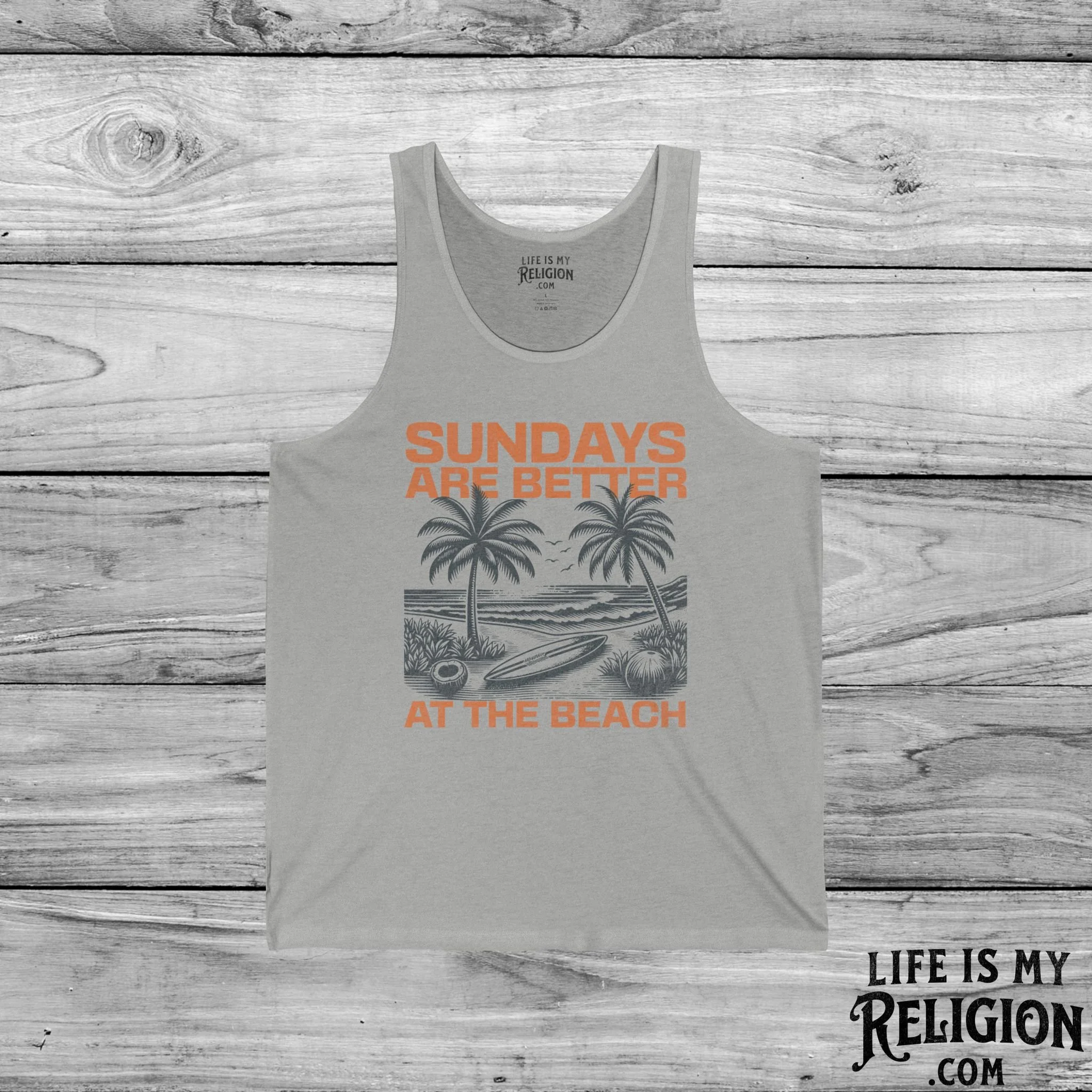 Sundays Are Better at the Beach - Unisex Jersey Tank