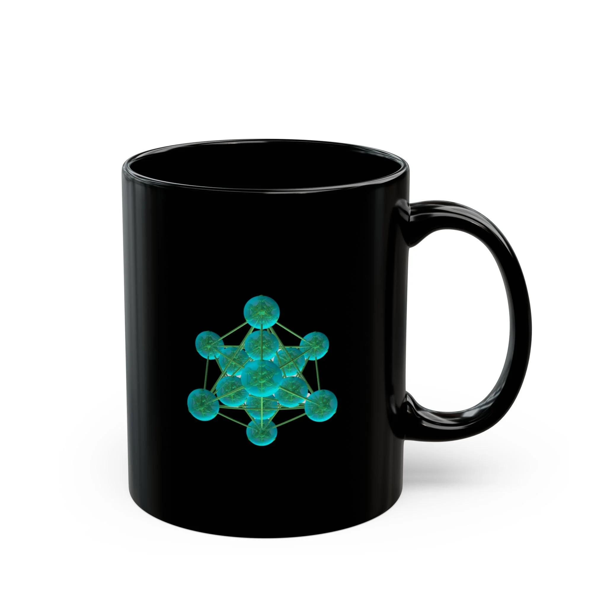 Metatron's Cube - 11oz Black Mug