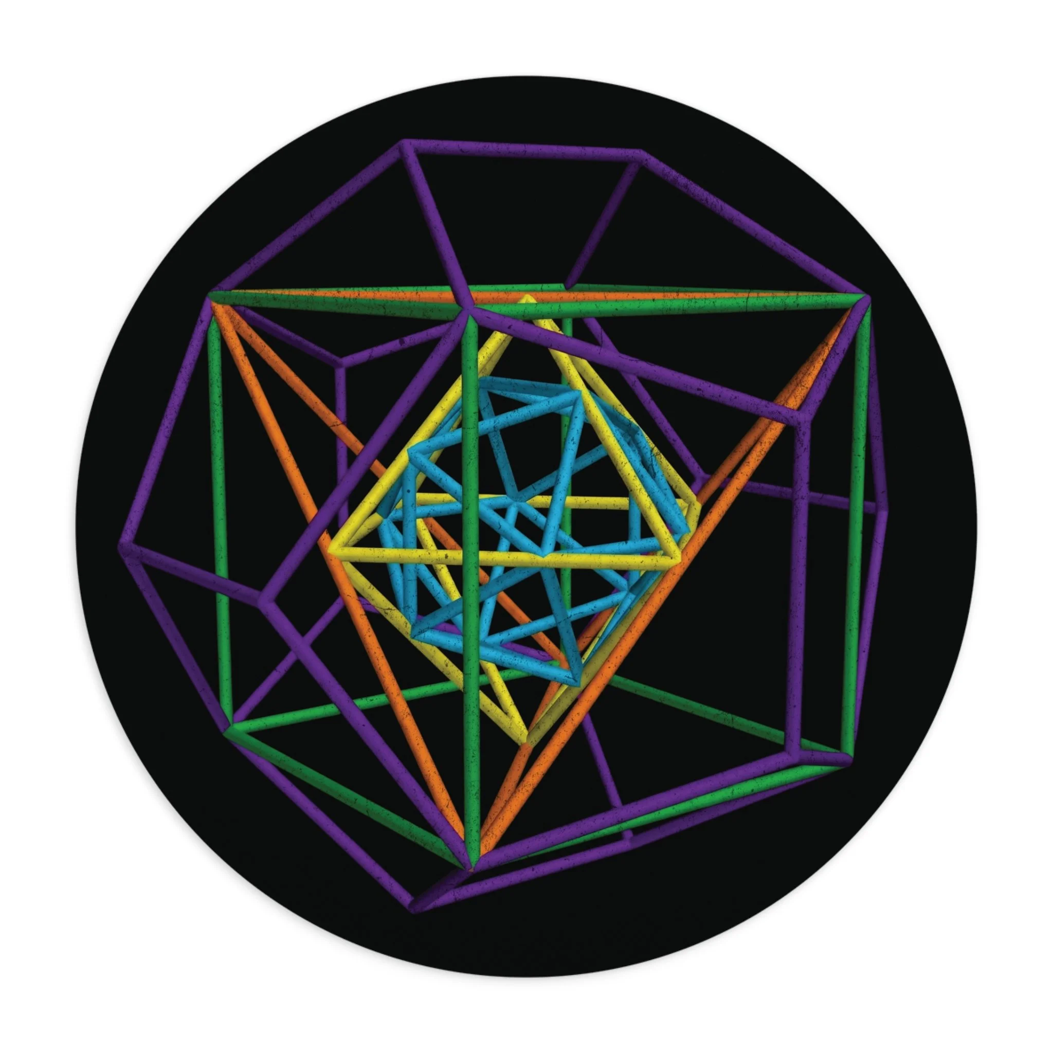 Metatron's Cube 3D - Mouse Pad