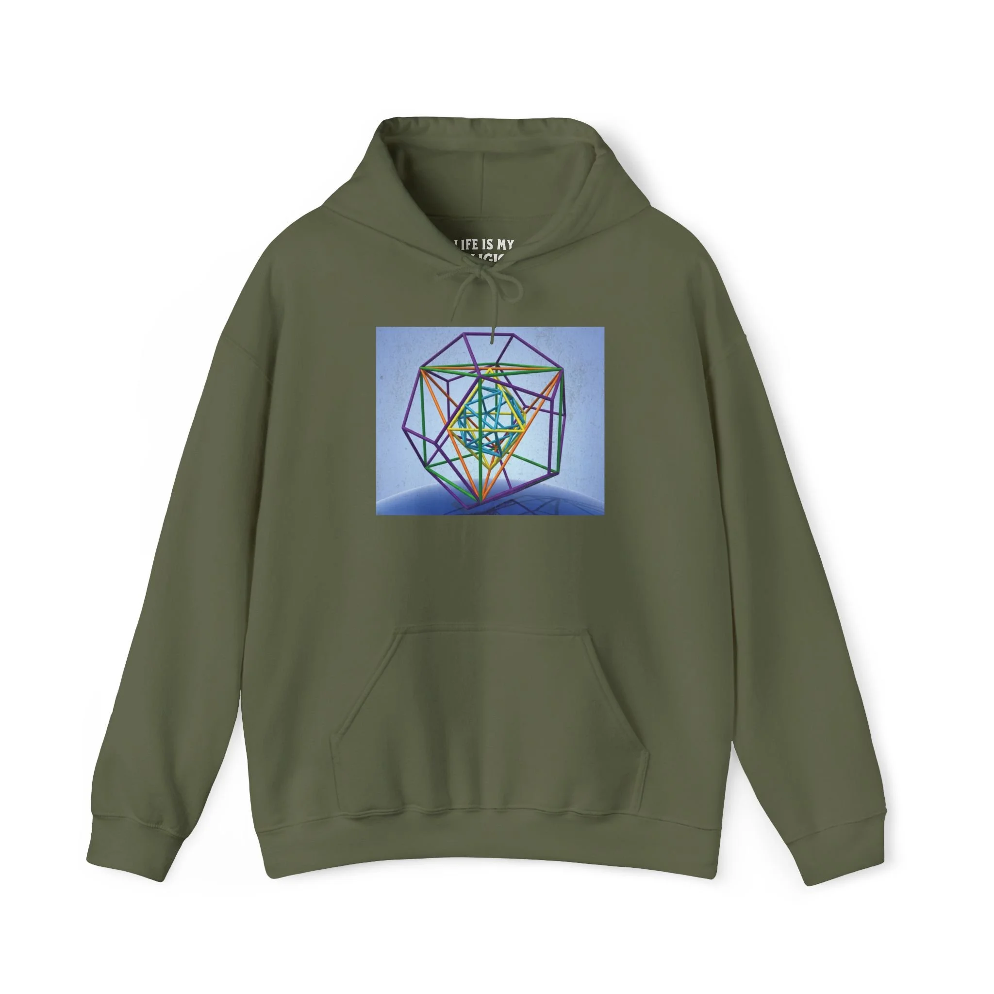 Metatron's Cube Over Earth - Hoodie