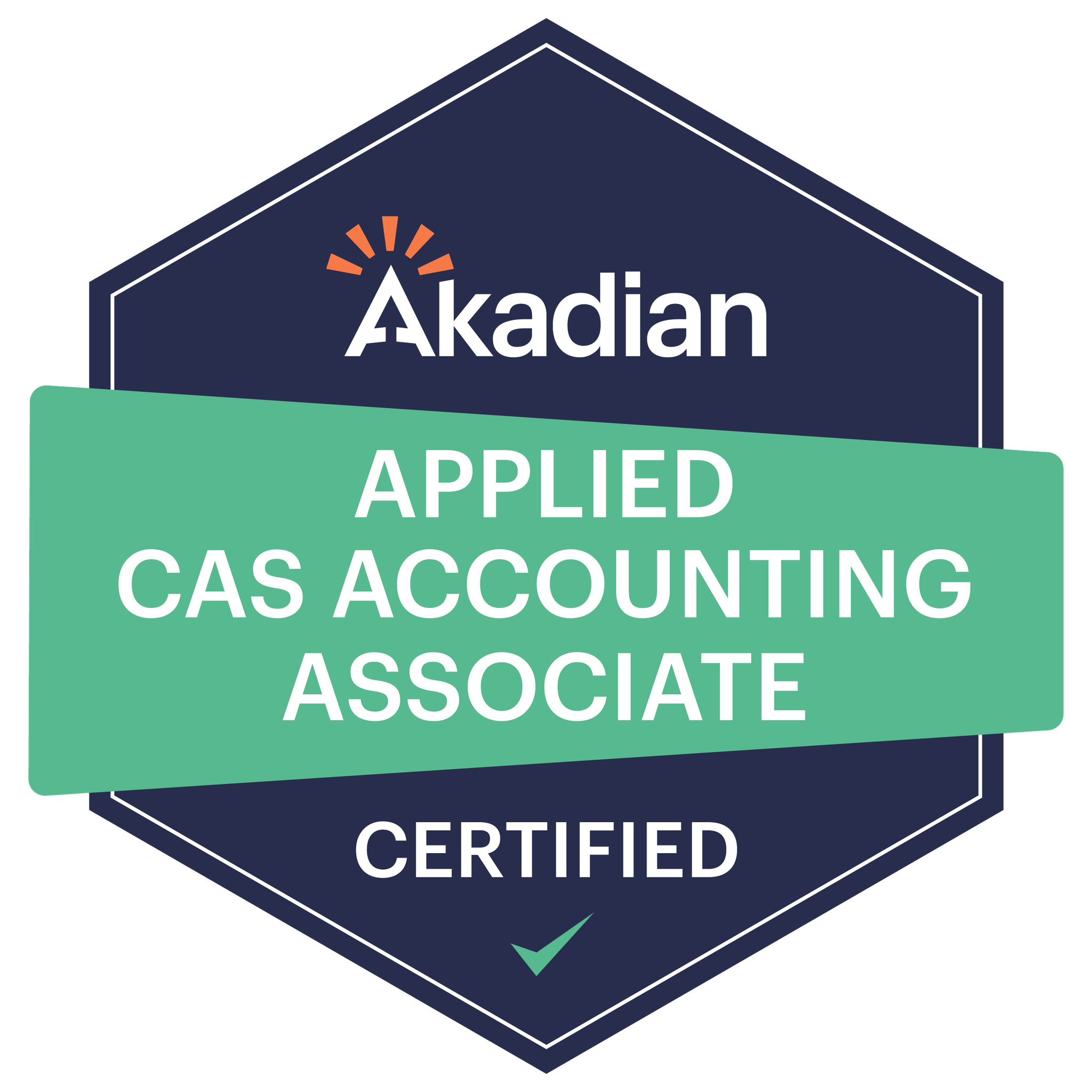 Akadian Applied CAS Accounting Associate badge
