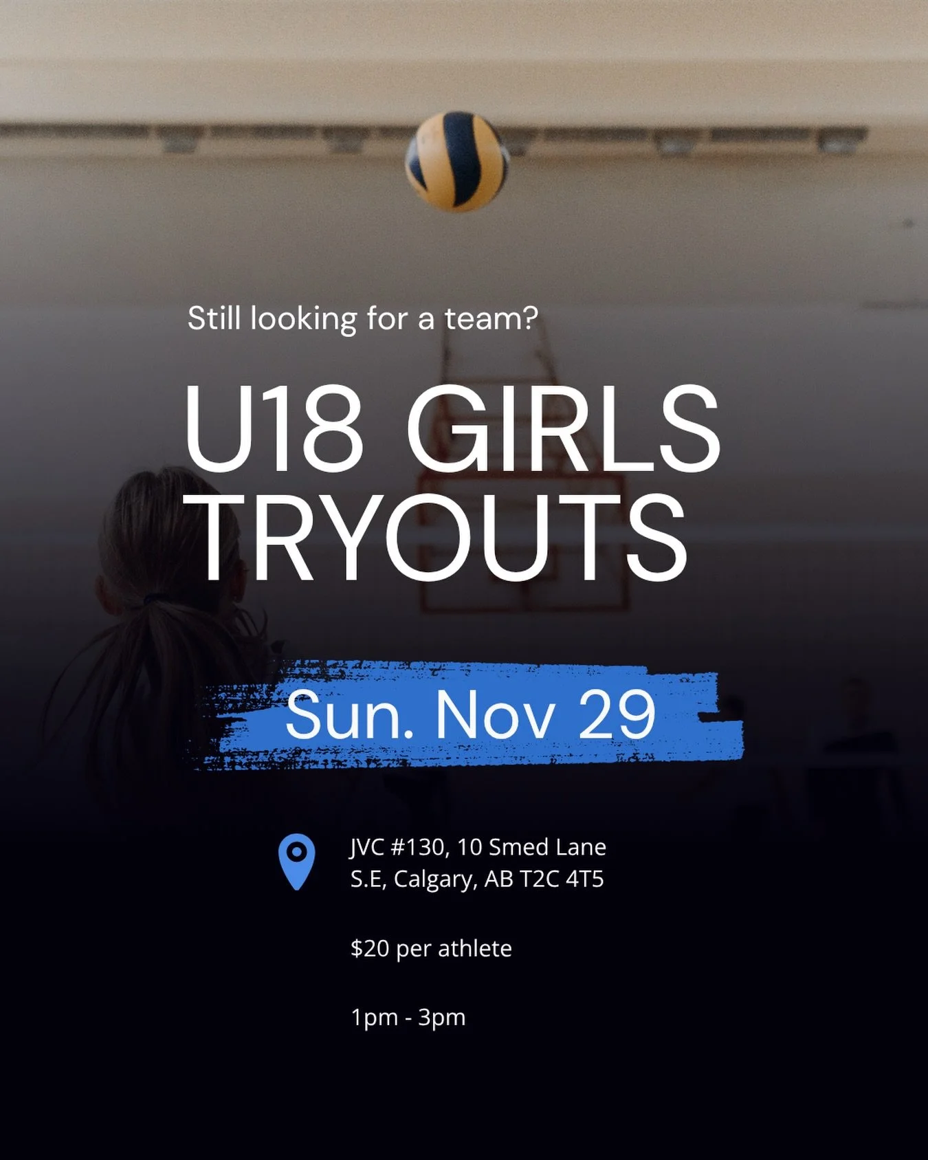 Still looking for a team?

Maybe you didn&rsquo;t find the right fit during fall tryouts, or maybe you changed your mind and realized you&rsquo;re not quite ready to step away from volleyball yet.

There&rsquo;s still an opportunity.

Aries Volleybal