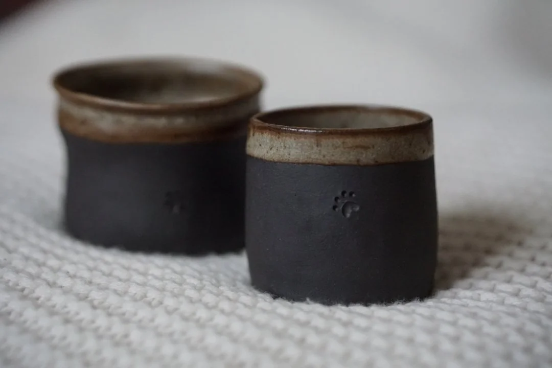 Paw Inspired Hand-built Espresso Mug
