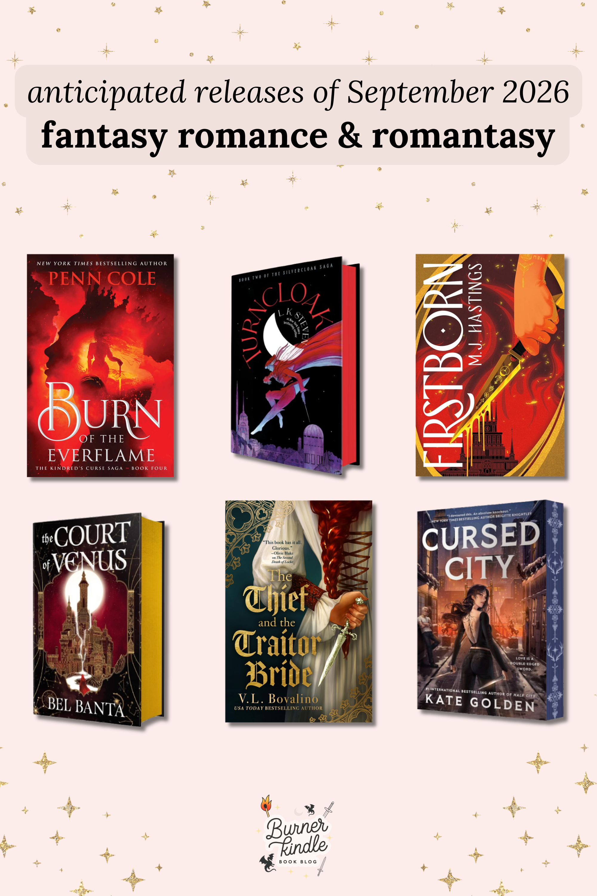New Romantasy and Fantasy Romance Releases - September 2026