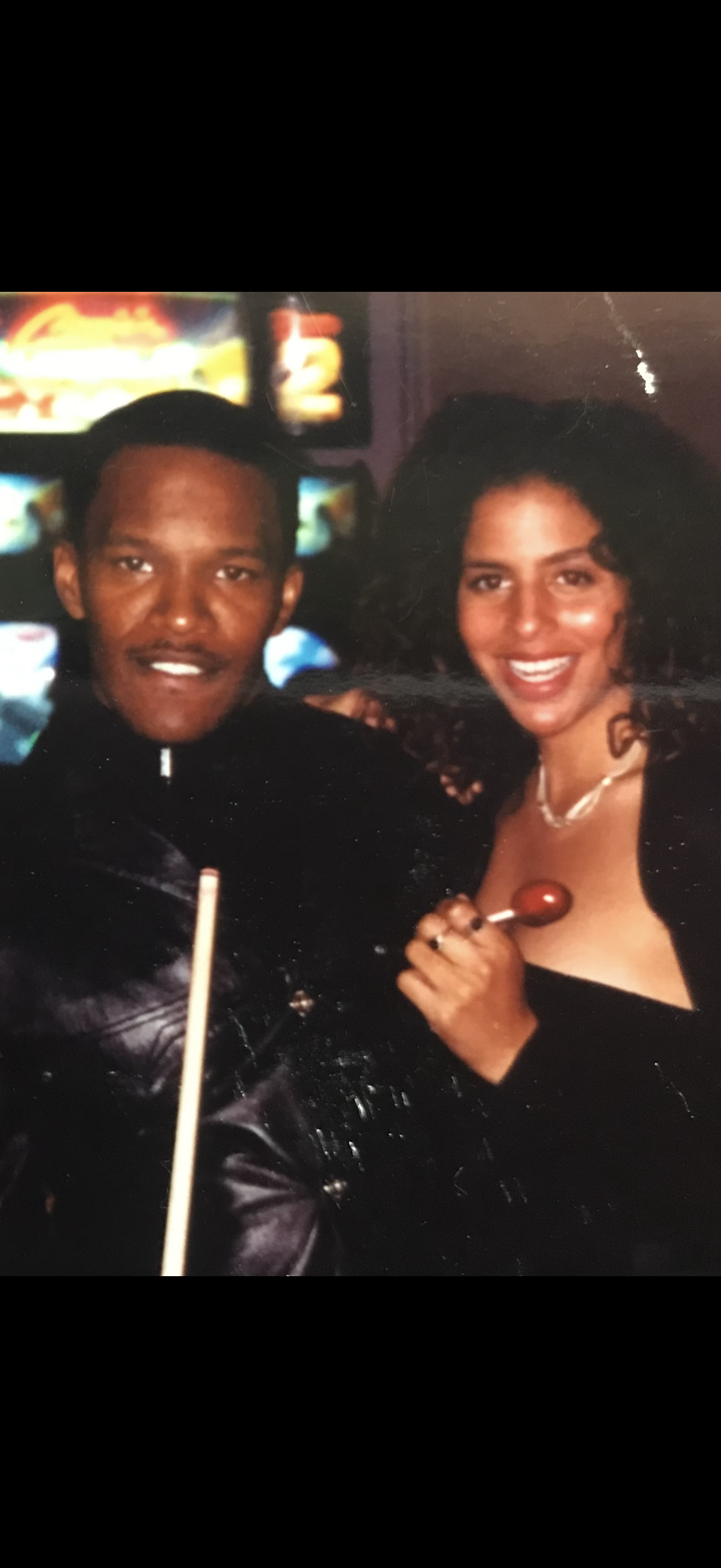 Kyera Keenne with Jamie Foxx during her early television writing career.