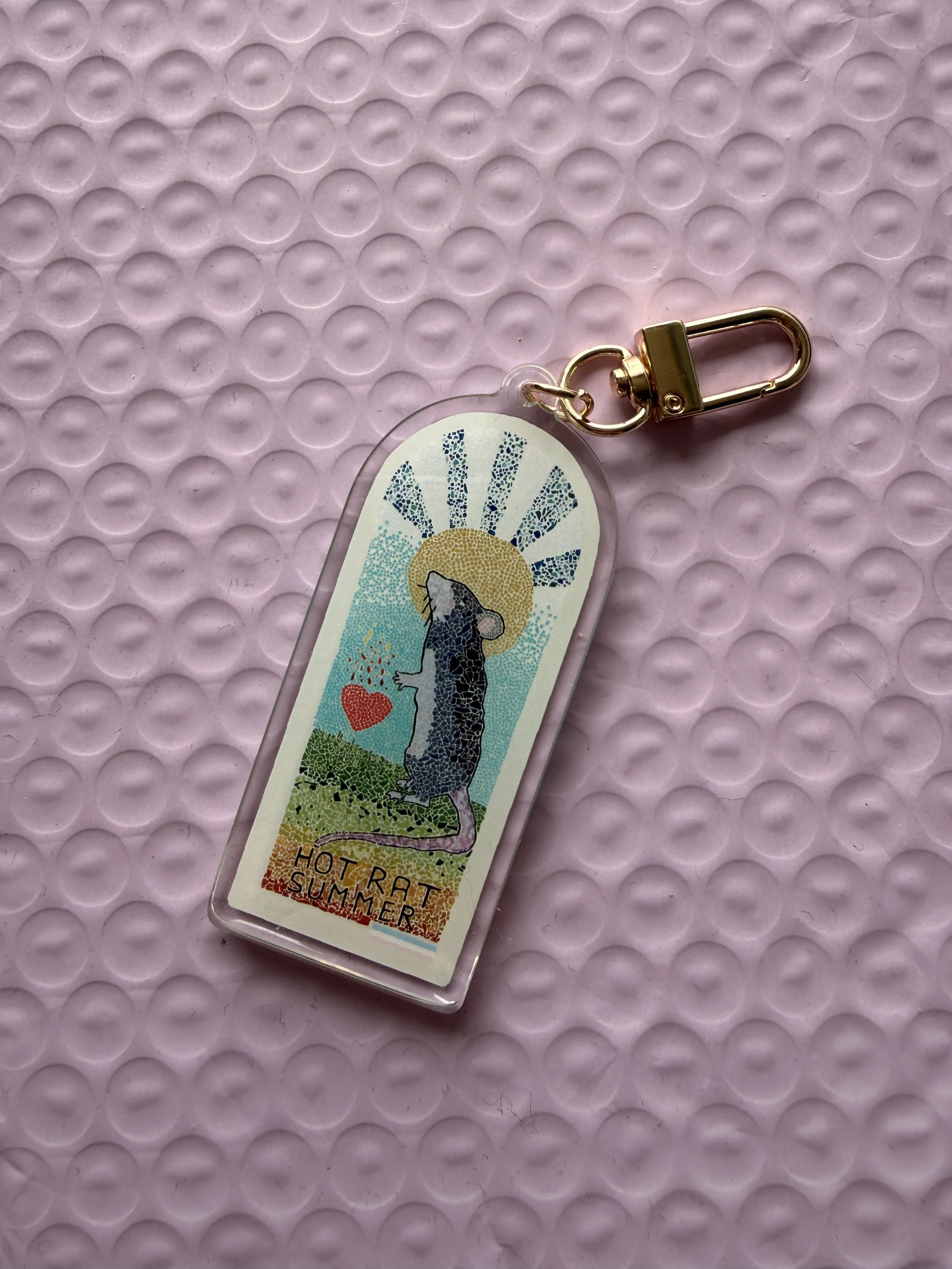 Saint Rat Keychain