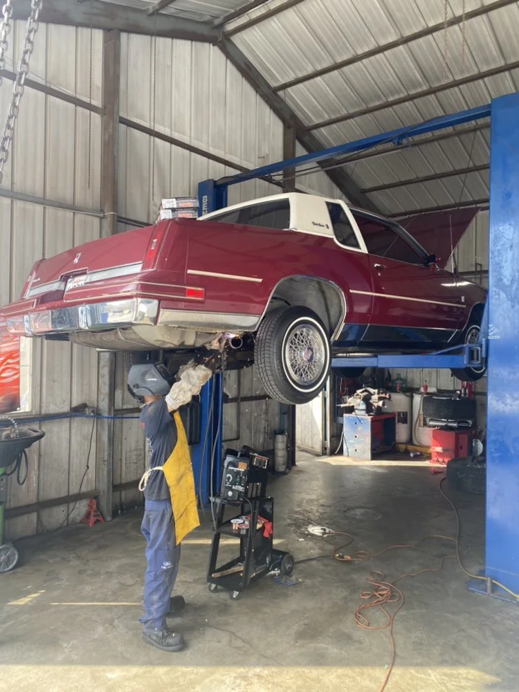 Working on the underside of a car