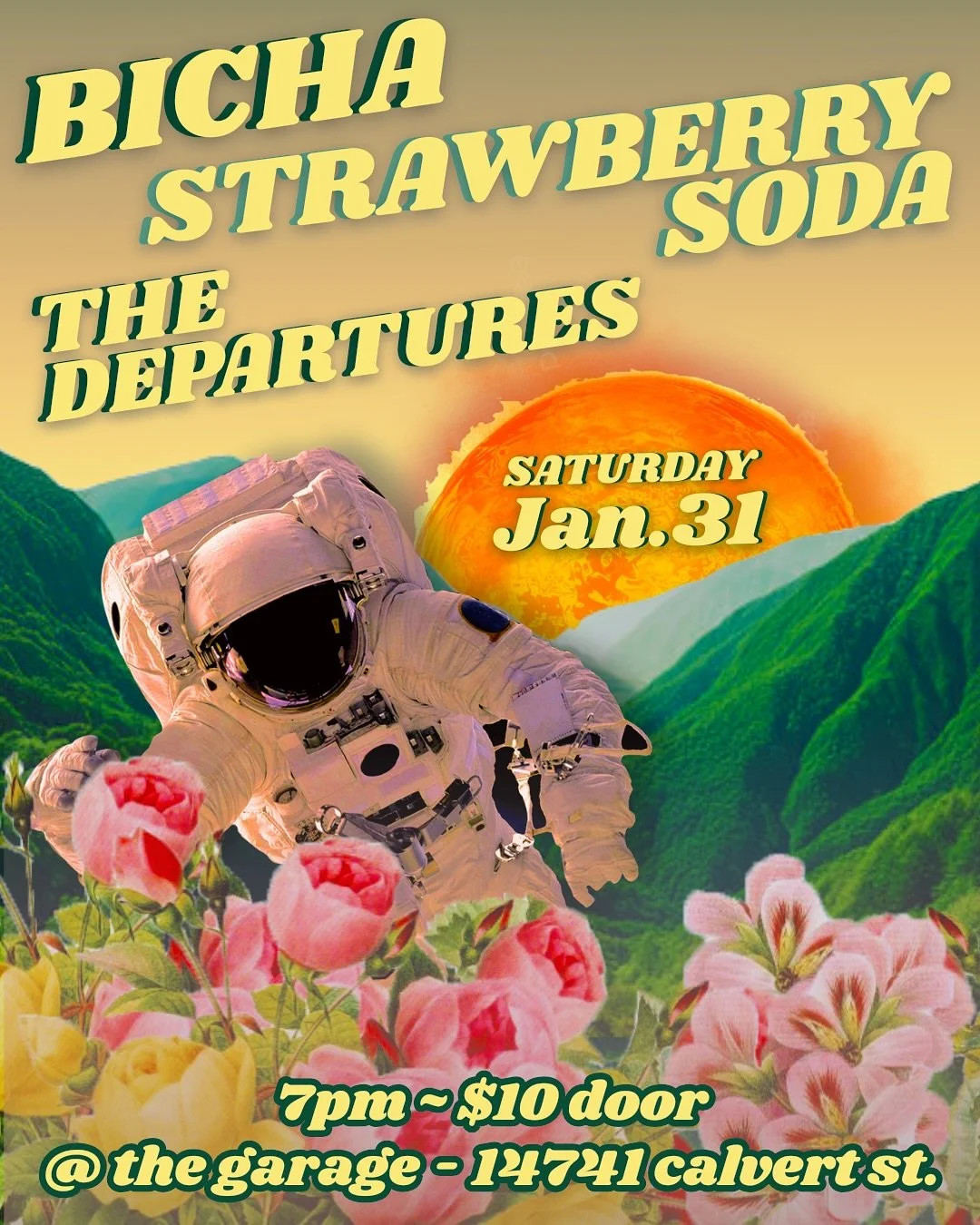 1ST SHOW OF THE YEAR IS GONN ABSOLUTELY SHLAP. 

We will see you there and happy 2026 to you and yours 🌻🌈👍

#thedepartures #livemusic #la #thegarage