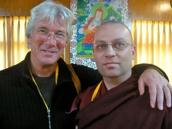 Richard Gere and myself posing for a photo at the 2009 Mind and Life conference inside HH Dalai Lama's personal home.
