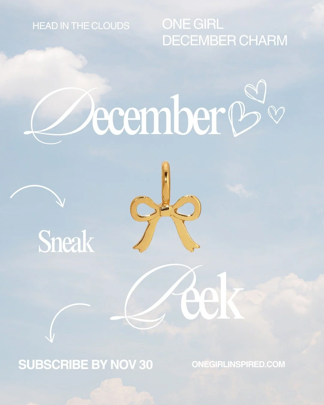🎀 A little shine to match your sparkle!

The final reveal from our Head in the Clouds box is the Gold Bow Charm - a symbol of confidence, kindness, and all the beautiful things that make you you. ✨

Clip it to your charm bracelet or keychain as a da