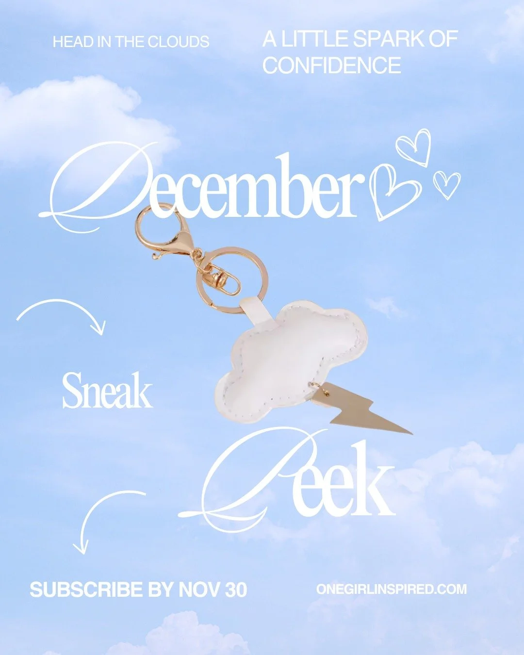 This month, we&rsquo;re all about lifting your head in the clouds&hellip; with just the right spark to keep you shining. 

Meet the Cloud &amp; Lightning Key Chain, your little reminder that confidence can strike at any moment. ✨⚡️💙 

Subscribe by N