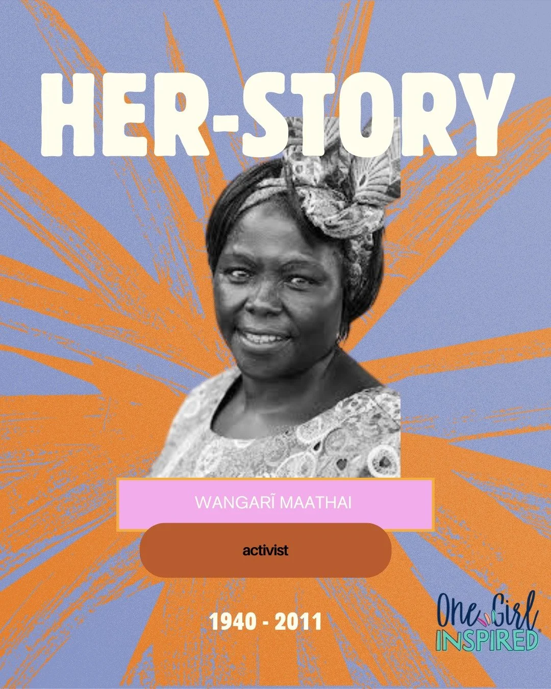 HER-story Tuesdays: Wangarĩ Maathai , 1940 - 2011
Kenyan political, social and environmental activist. 

Wangarĩ was the first African woman to receive  the Nobel Peace Prize for her work and was also the first woman in East and Central Africa to ear