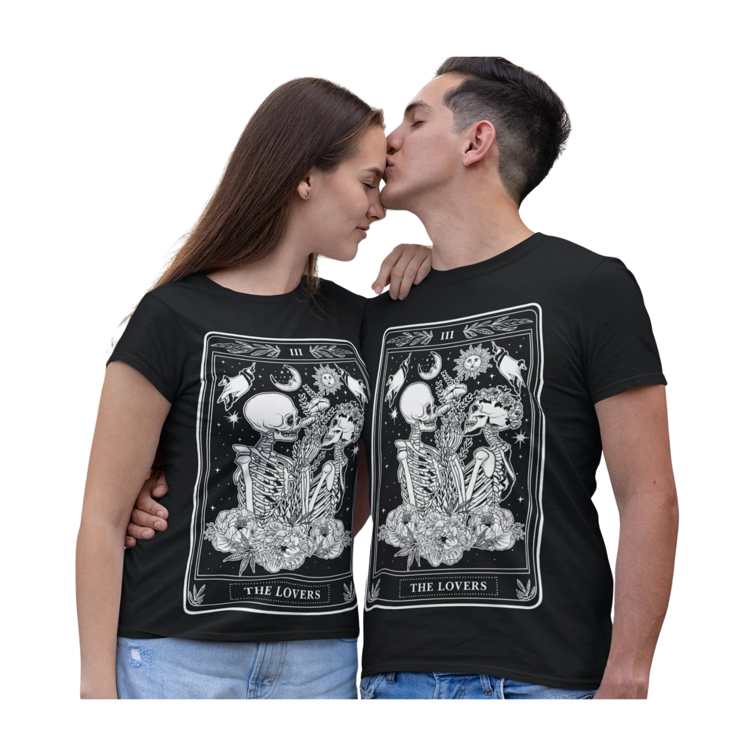 The Pine Torch The Skeleton Lovers Tarot Card Tee