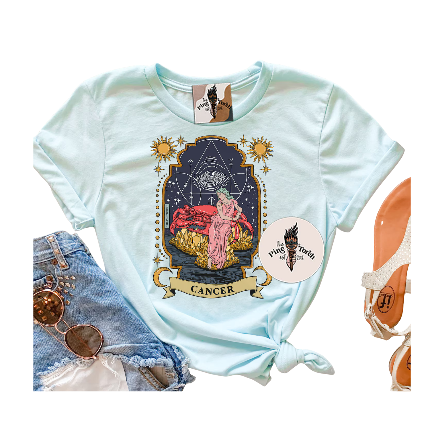 The Pine Torch Cancer Zodiac Tee