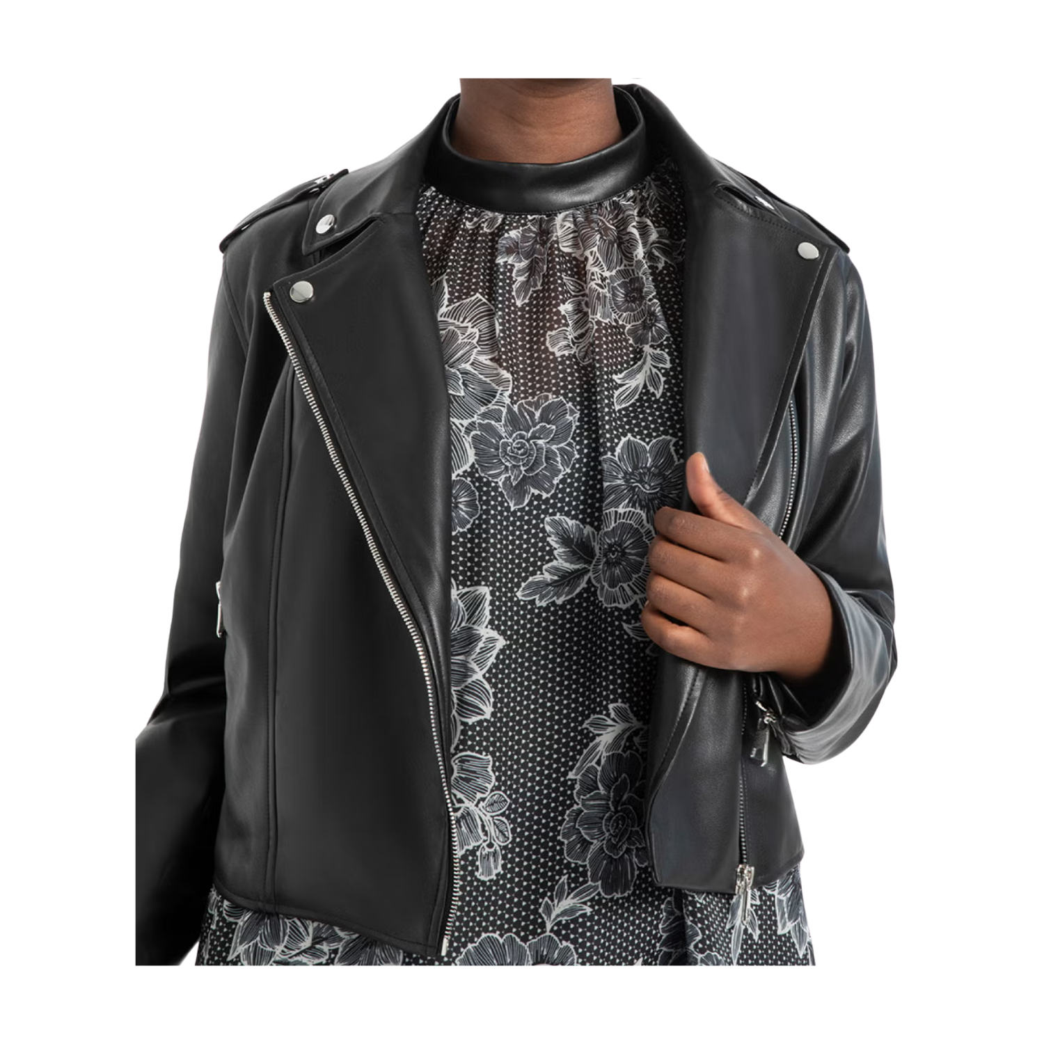 Eloquii Faux Leather Moto Jacket