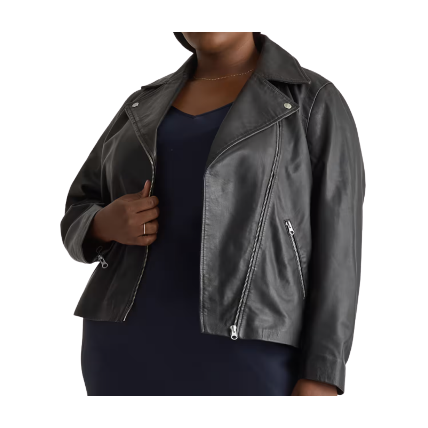 Quince 100% Washed Leather Biker Jacket 