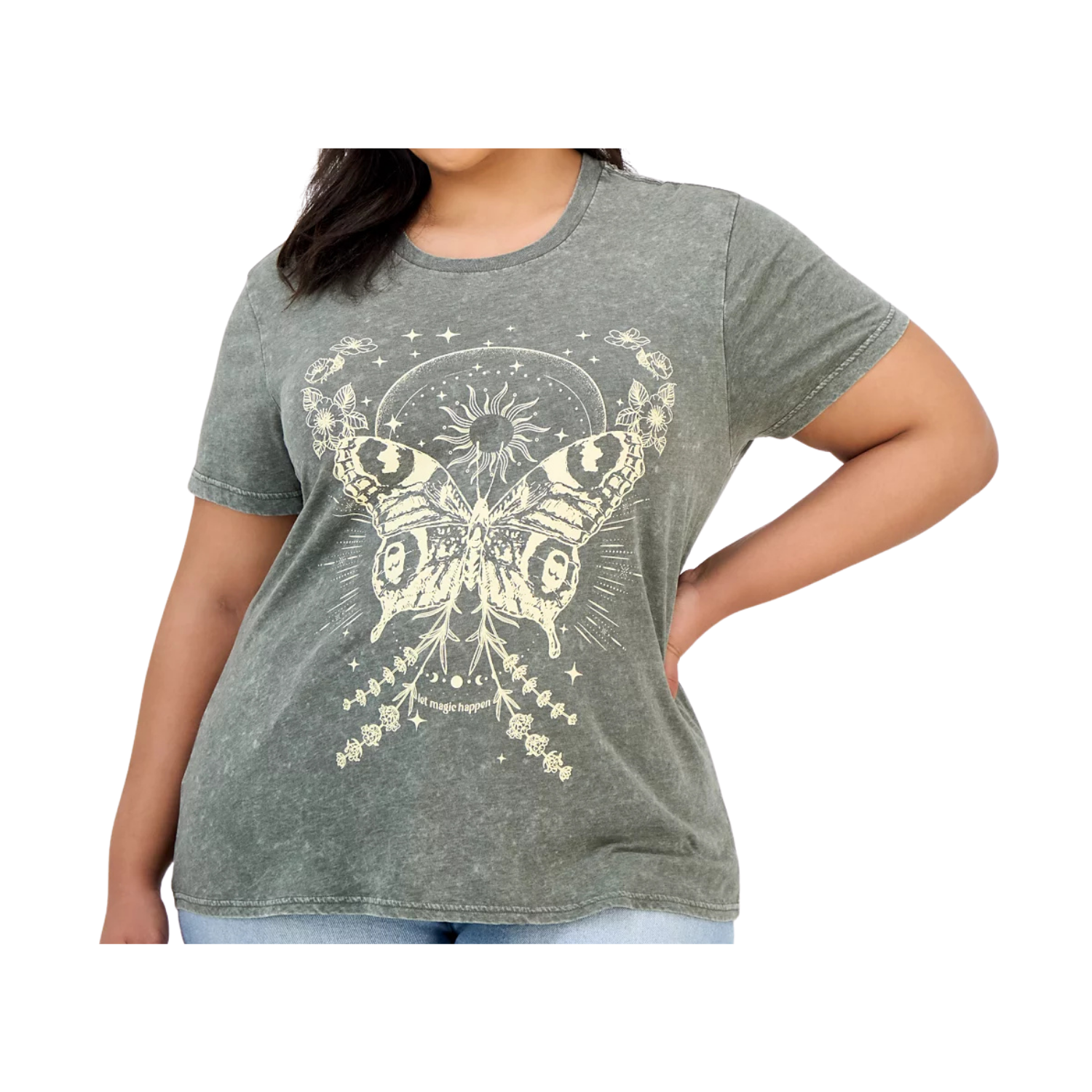 Macy’s Plus Size Graphic Print Butterfly T-Shirt
