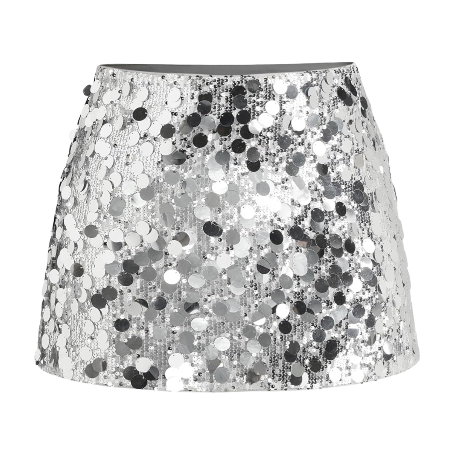 Amazon Sequin Mid Waist Mini Skirt