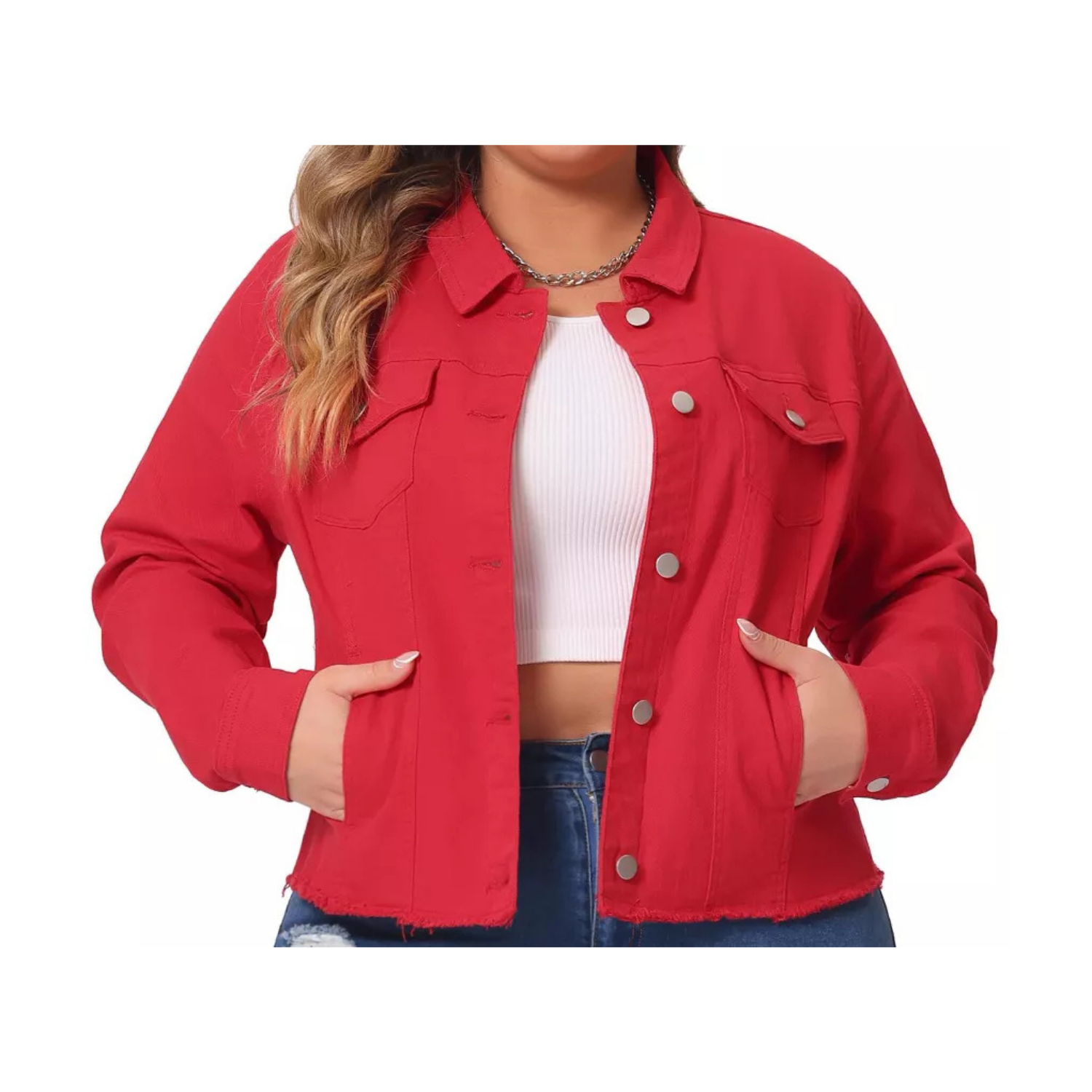 Agnes Orinda Classic Denim Jean Jacket