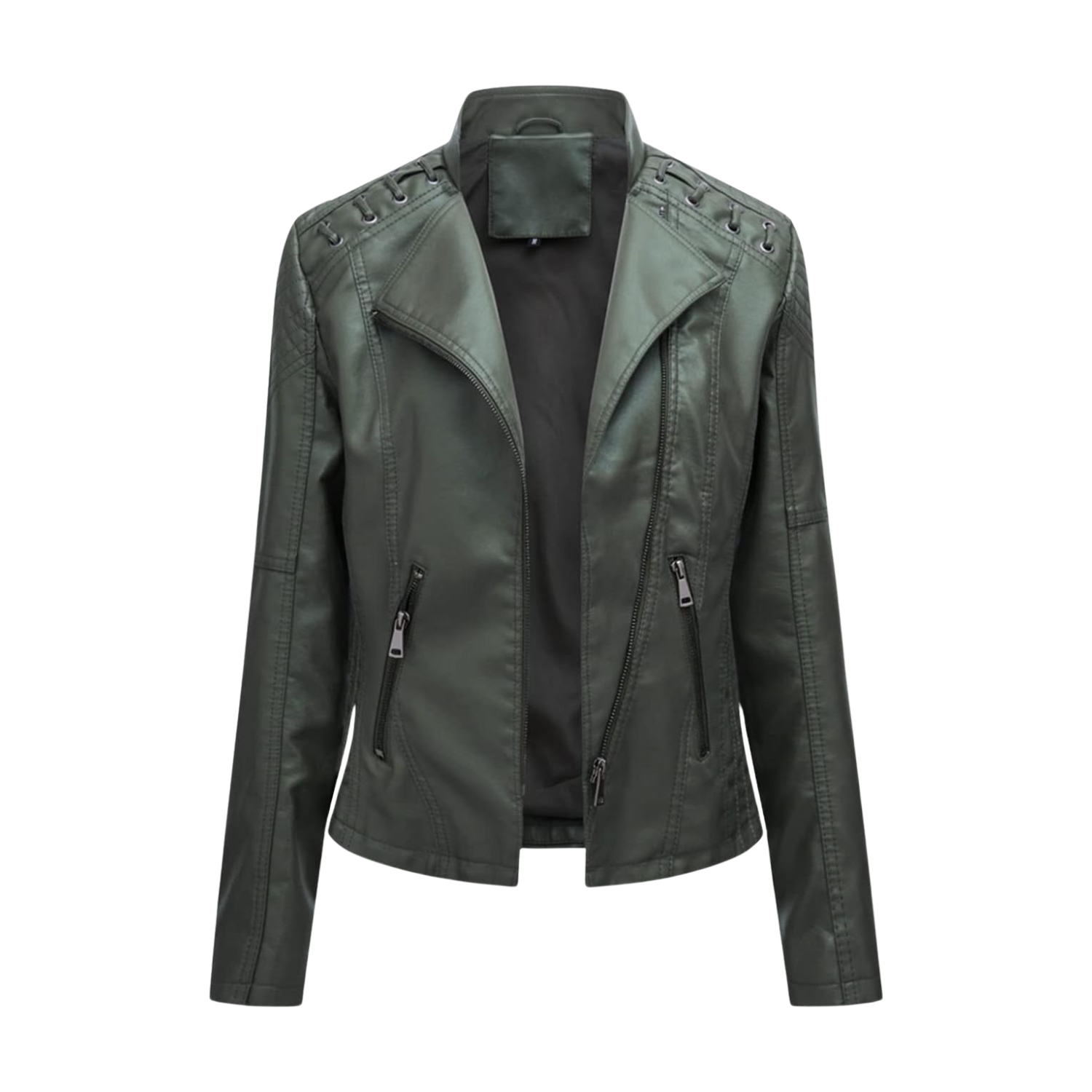 Amazon Short Slim Faux Leather Jacket