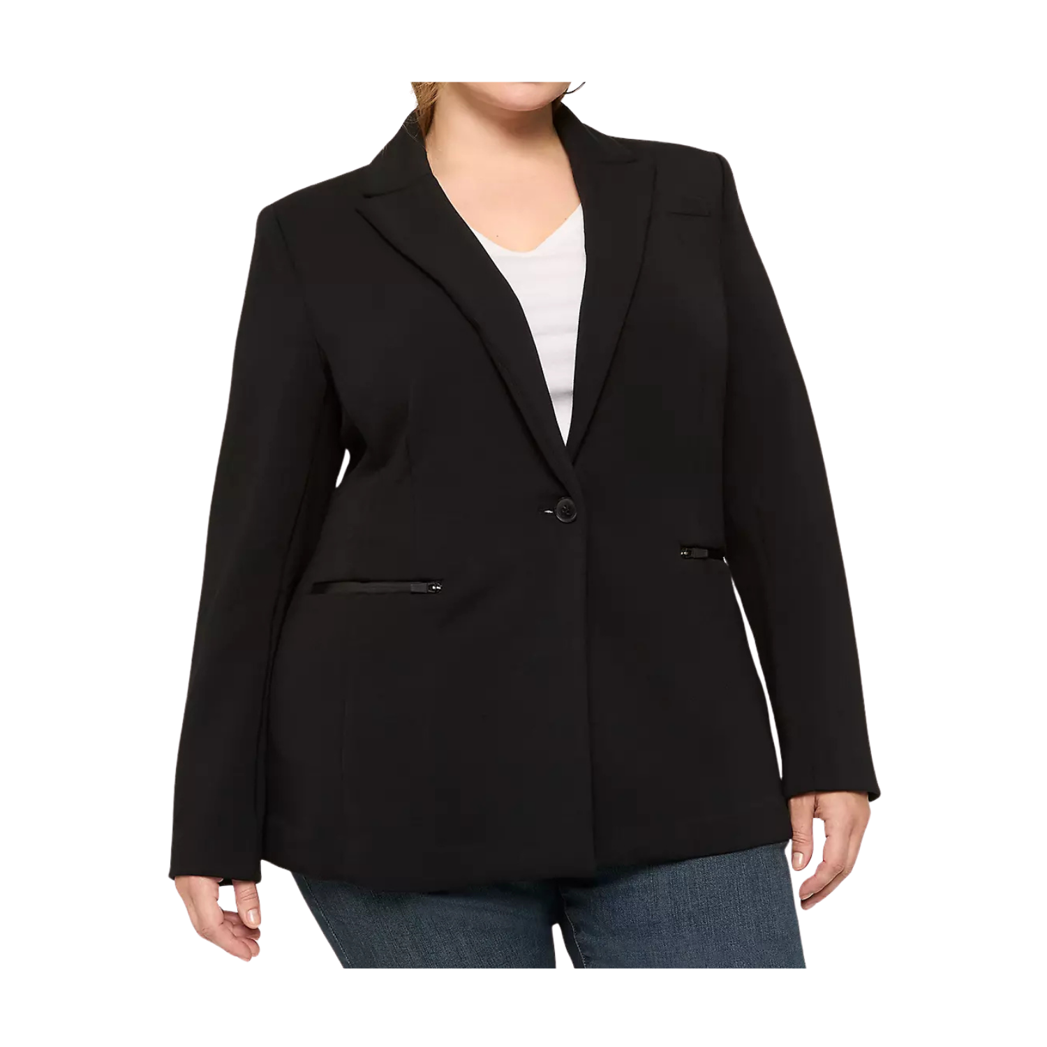 Lane Bryant Journey Knit Blazer With Zipper Pocket
