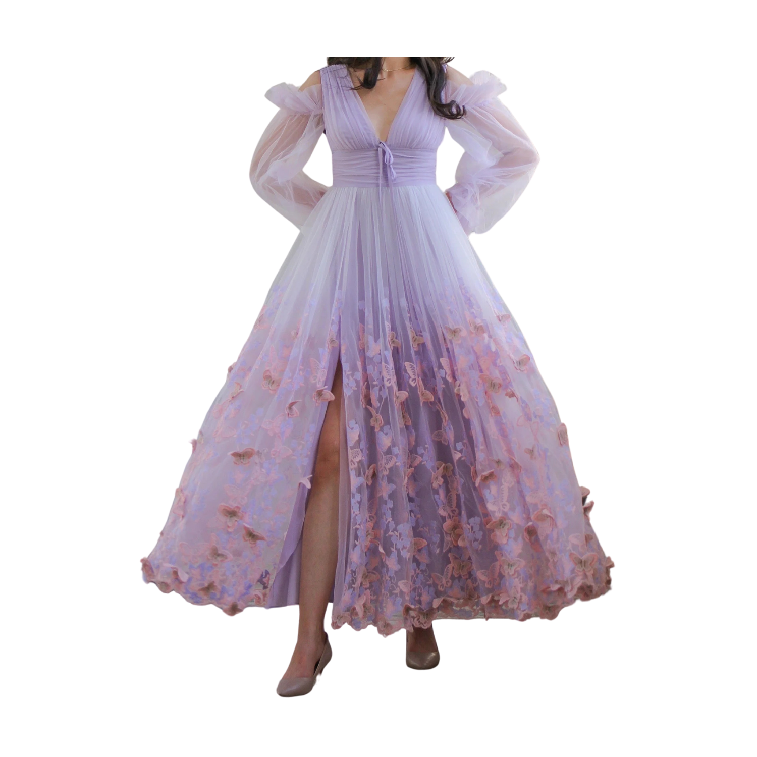 Fairy Tong Aurora Butterfly Gown - Lavender